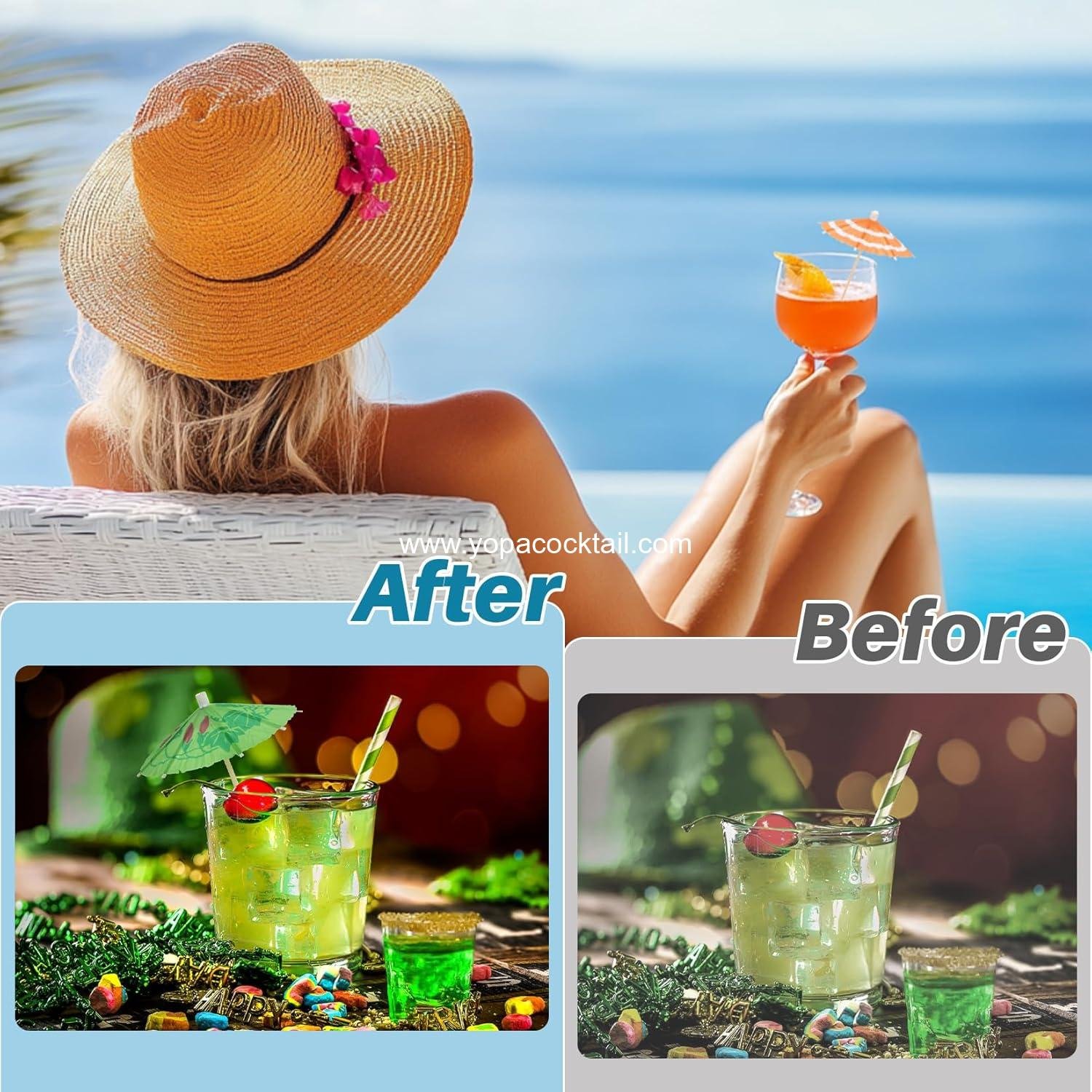 Wholesale 50 Pack Drink Umbrellas - Assorted Cocktail Umbrellas for Drinks, Mini Paper Umbrellas for Hawaiian Cupcake Toppers, Colorful Cocktail Picks for Luau Tiki Party Decorations - Supplier