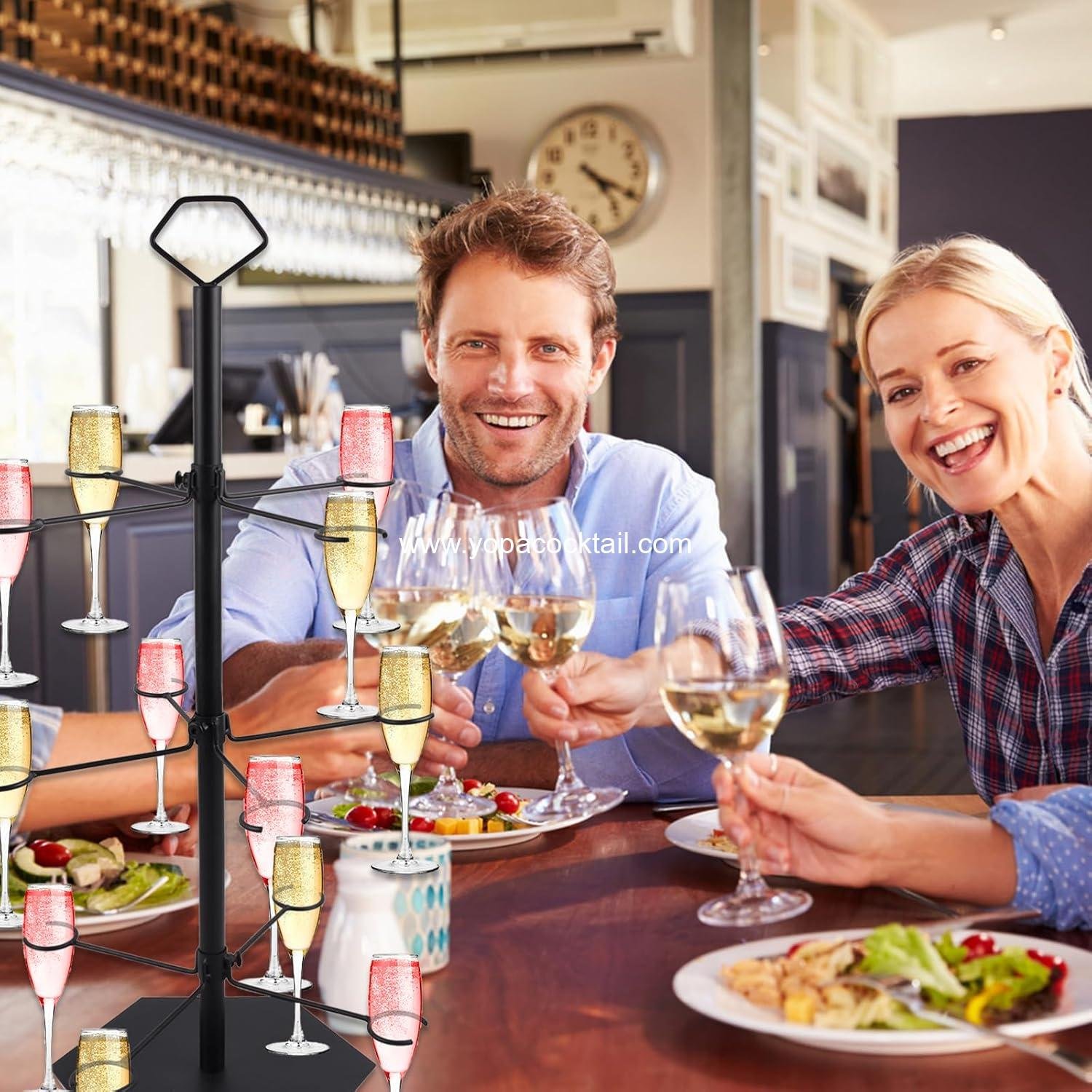 Wholesale 3 Tier Champagne Tower Stand, Cocktail Tree for Martini and Margarita Cups, Ideal for Tasting Events, Weddings, and Bridal Showers, Black Supplier Wholesale 3 Tier Champagne Tower Stand, Cocktail Tree for Martini and Margarita Cups, Ideal for Tasting Events, Weddings, and Bridal Showers, Black Supplier