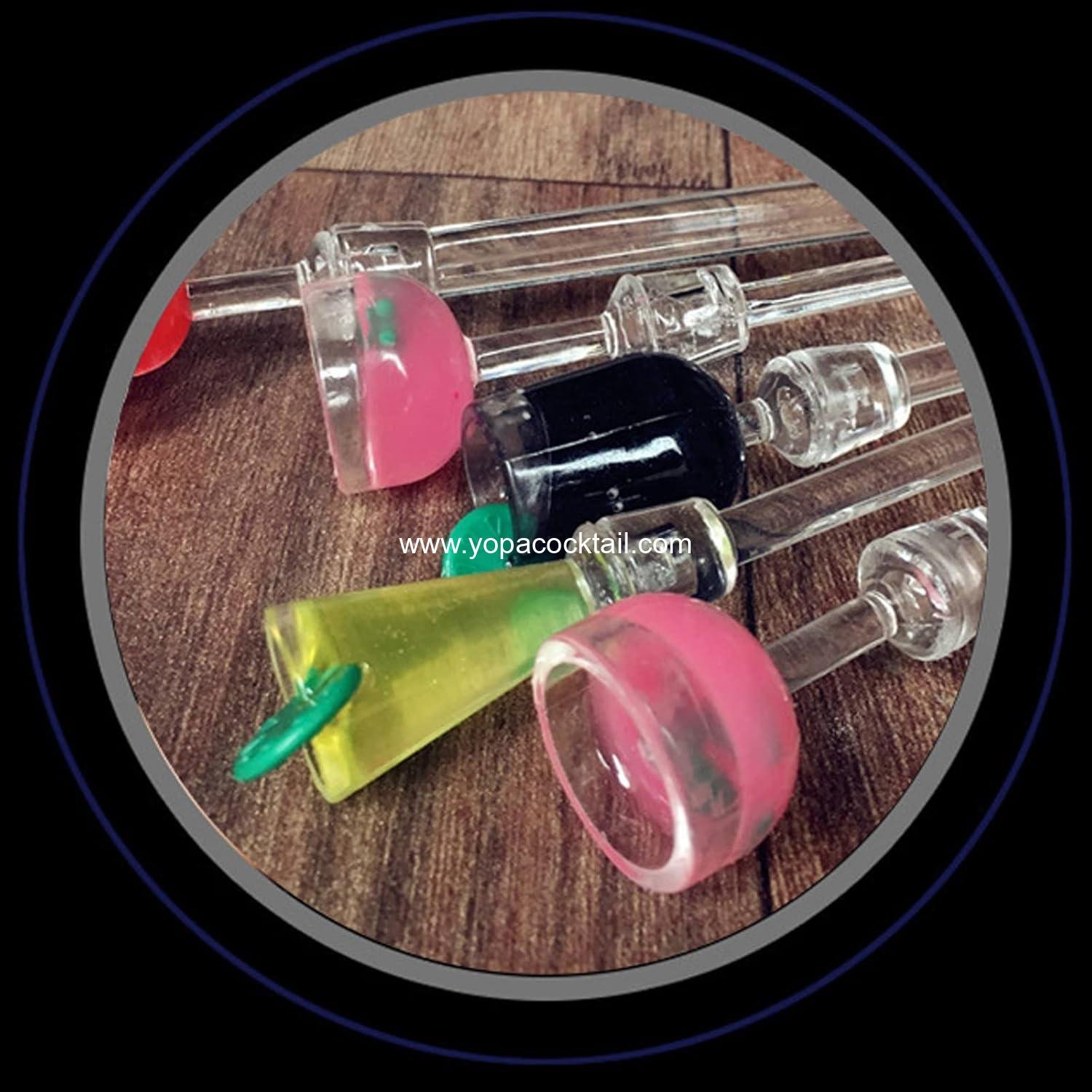 Wholesale Colorful Clear Beverage Swizzle Sticks 9.05