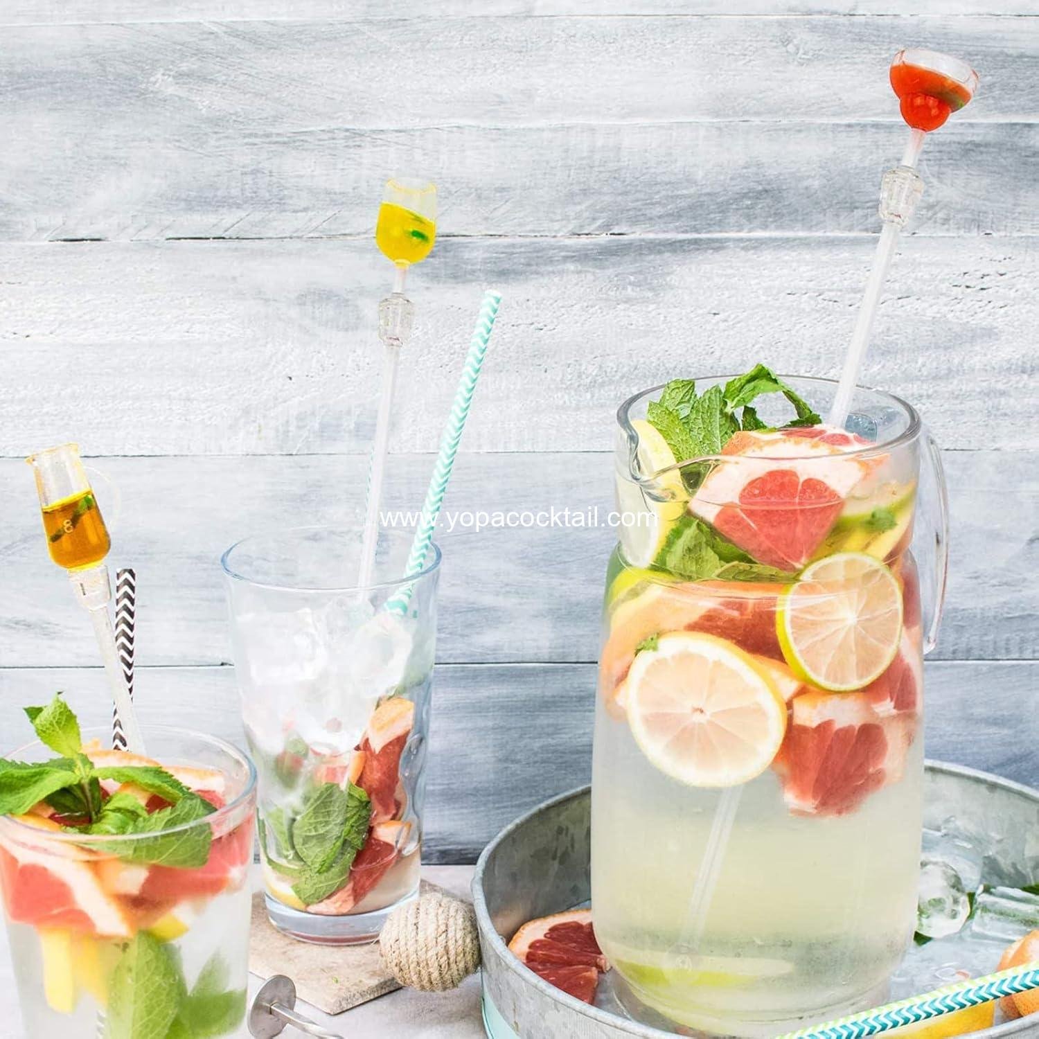 Wholesale Colorful Clear Beverage Swizzle Sticks 9.05