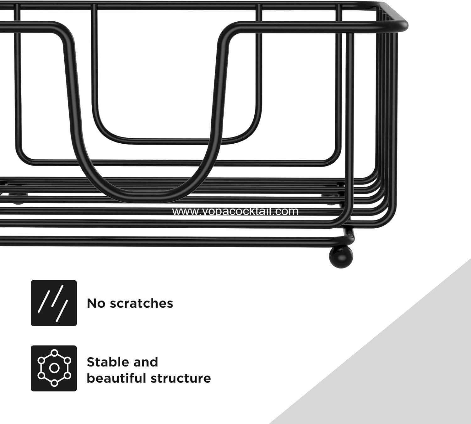 Wholesale Metal Cocktail Napkin Holder Flat Caddy for Beverage Napkins 5.7