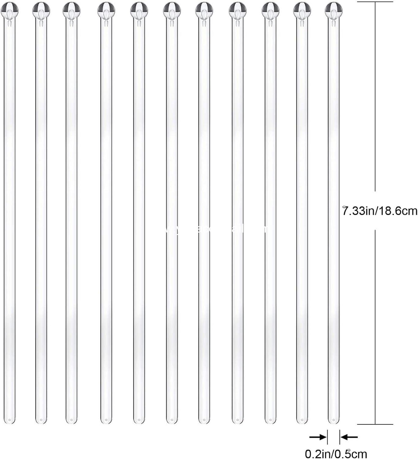 Wholesale 100 Pieces Ball Head Stirrer Disposable Plastic Round Top Crystal Swizzle Sticks, Cake Pops, Cocktail Drink Stirrers (Clear) - Manufacturer