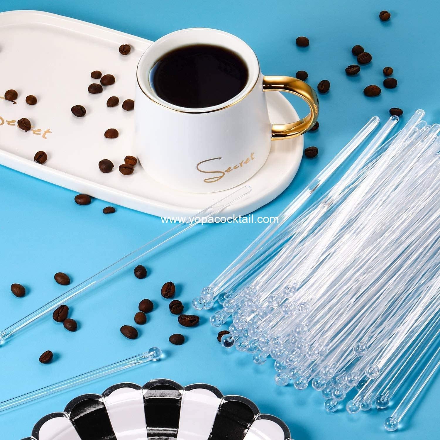 Wholesale 100 Pieces Ball Head Stirrer Disposable Plastic Round Top Crystal Swizzle Sticks, Cake Pops, Cocktail Drink Stirrers (Clear) - Manufacturer