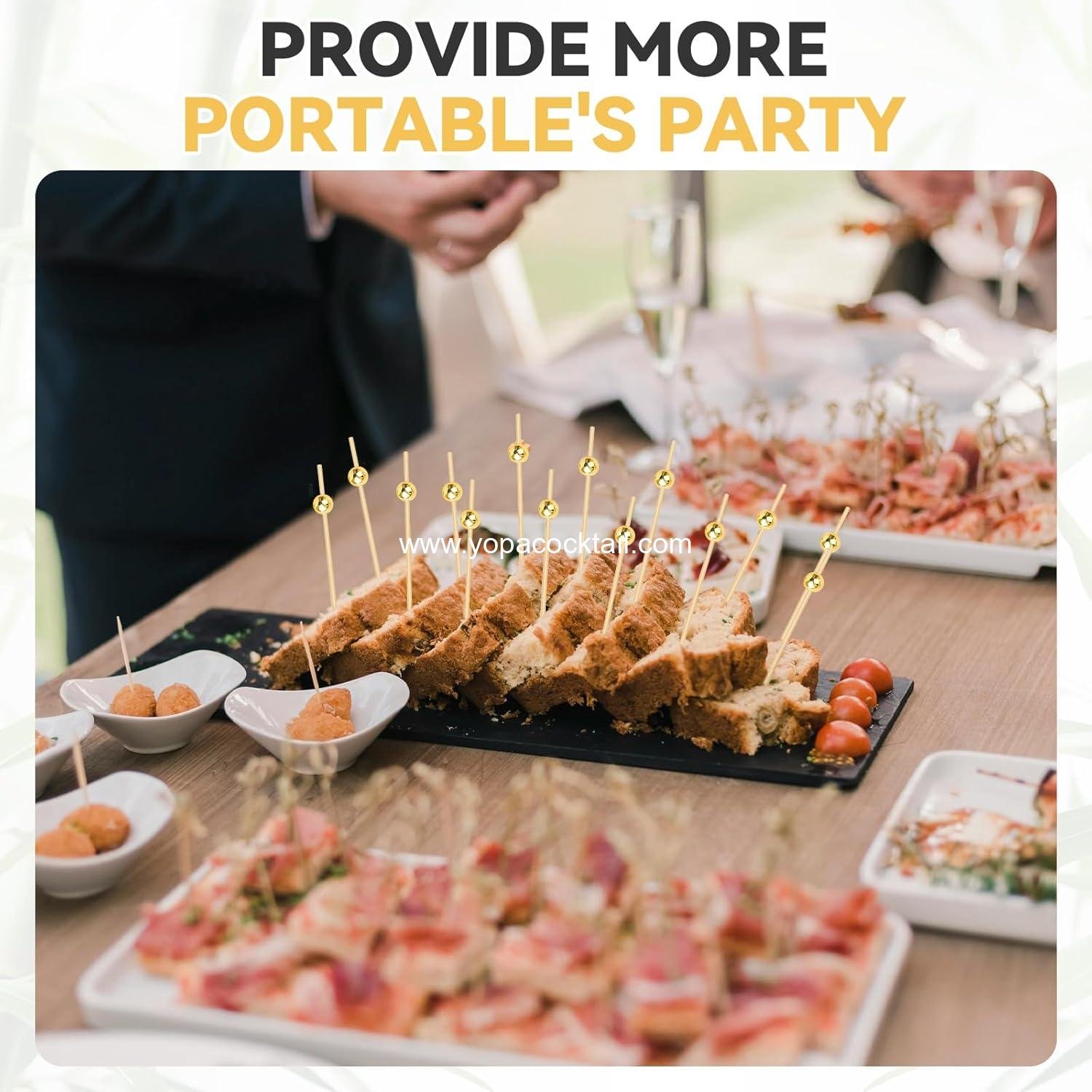 Wholesale 200PCS Cocktail Picks, Fancy Toothpicks for Appetizers and Drinks, Decorative 4.7-Inch Bamboo Skewers for Fruit and Charcuterie Boards Accessories - Supplier Wholesale 200PCS Cocktail Picks, Fancy Toothpicks for Appetizers and Drinks, Decorative 4.7-Inch Bamboo Skewers for Fruit and Charcuterie Boards Accessories - Supplier