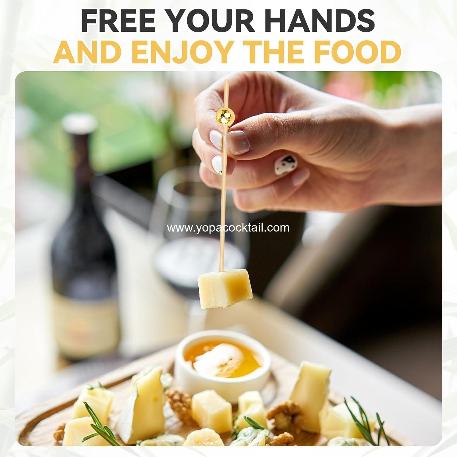 Wholesale 200PCS Cocktail Picks, Fancy Toothpicks for Appetizers and Drinks, Decorative 4.7-Inch Bamboo Skewers for Fruit and Charcuterie Boards Accessories - Supplier Wholesale 200PCS Cocktail Picks, Fancy Toothpicks for Appetizers and Drinks, Decorative 4.7-Inch Bamboo Skewers for Fruit and Charcuterie Boards Accessories - Supplier