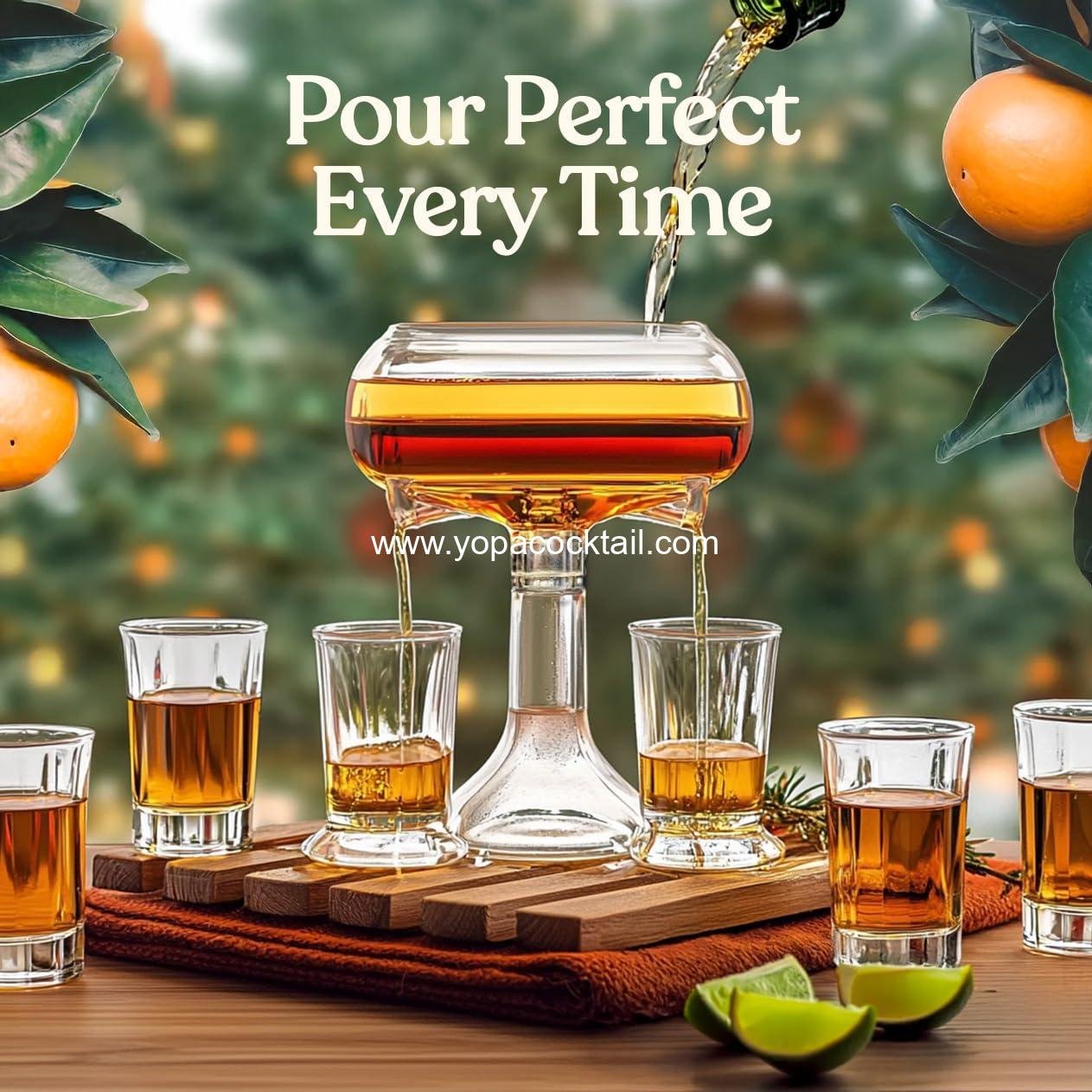 Wholesale Shot Glass Dispenser and Holder - Party Drink Set for Liquor with 6 Glasses, Unique Fun 6x Pourer for Shots, Perfect for 21st Birthday Parties Supplier
