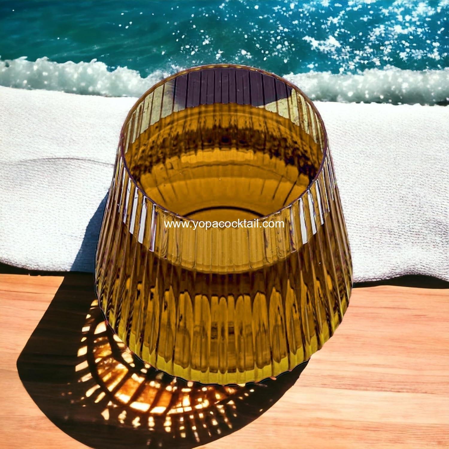 Wholesale 40 Count Unbreakable Stemless Plastic Wine Champagne Whiskey Glasses - Elegant, Durable, Disposable, Indoor Outdoor, Ribbed 12 Ounce Cups (Clear) Supplier