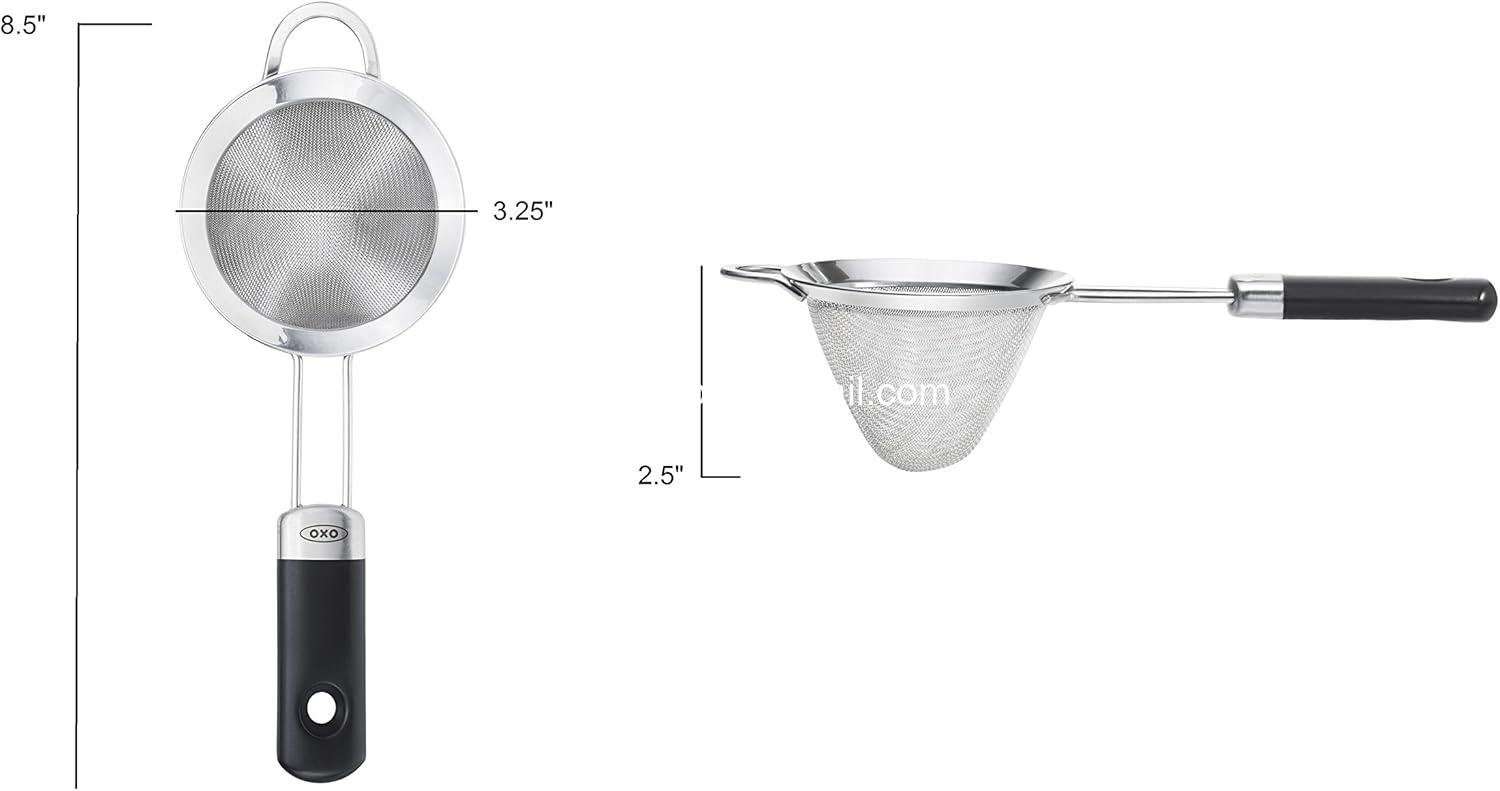 Wholesale Fine Mesh Cocktail Strainer,  Stainless Steel, 7-inch - Supplier
