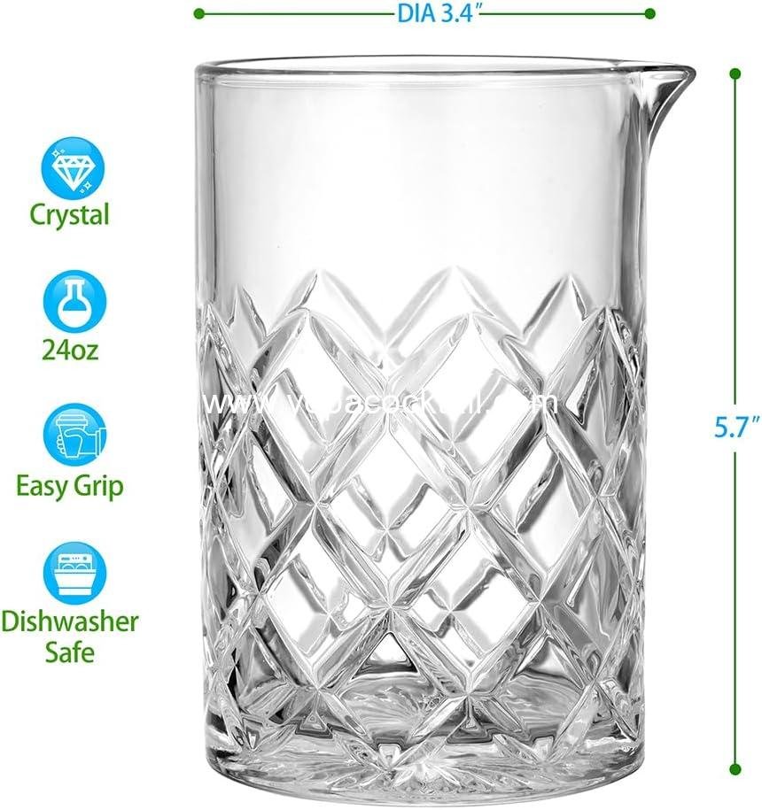 Wholesale Cocktail Mixing Glass | 24oz Crystal Stirring Pitcher | Old Fashioned Beaker | Professional Whiskey Barware - Supplier Wholesale Cocktail Mixing Glass | 24oz Crystal Stirring Pitcher | Old Fashioned Beaker | Professional Whiskey Barware - Supplier