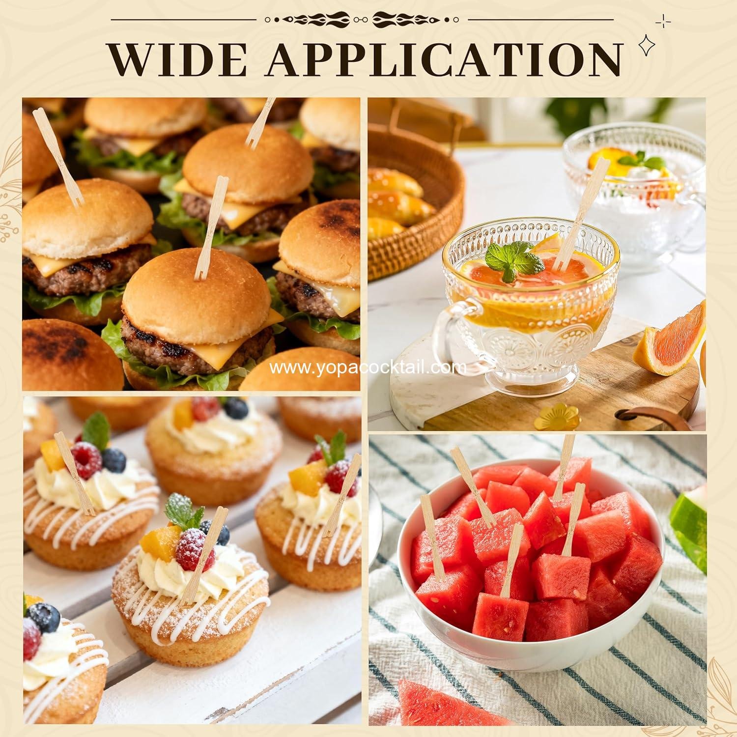 Wholesale Bamboo Mini Disposable Forks 3.5