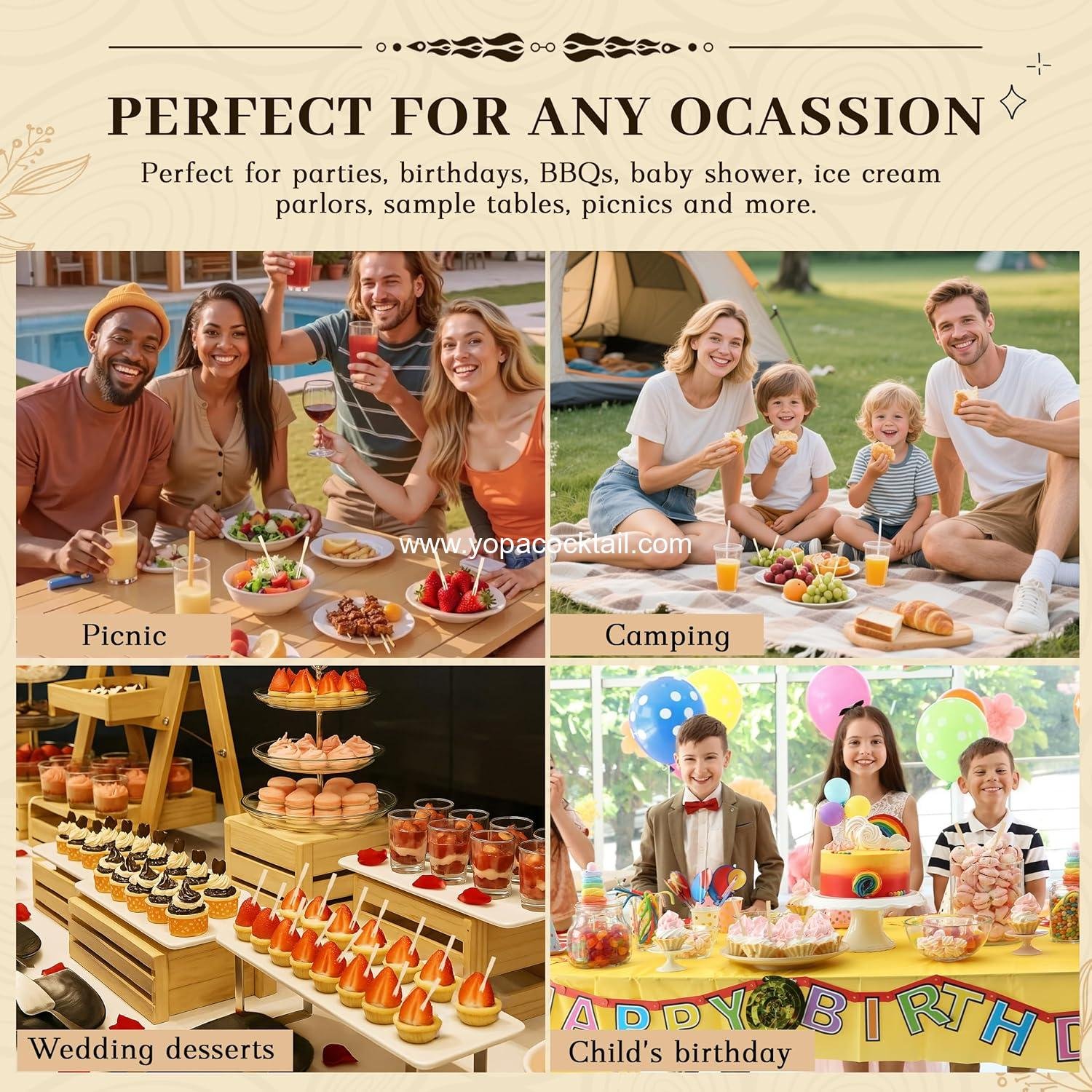 Wholesale Bamboo Mini Disposable Forks 3.5