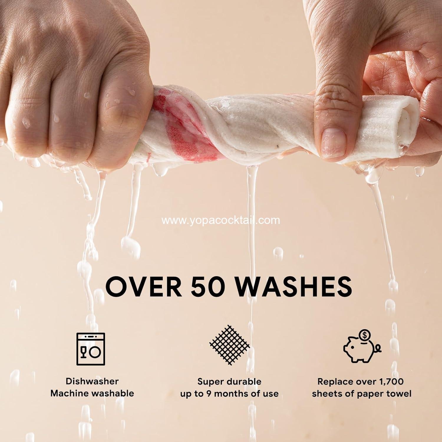 OEM Swedish Dishcloths for Kitchen | 6 Pack Washable Cocktail Dish Rags | Absorbent Cellulose Cleaning Paper Towels | Reusable 8 OEM Swedish Dishcloths for Kitchen | 6 Pack Washable Cocktail Dish Rags | Absorbent Cellulose Cleaning Paper Towels | Reusable 8