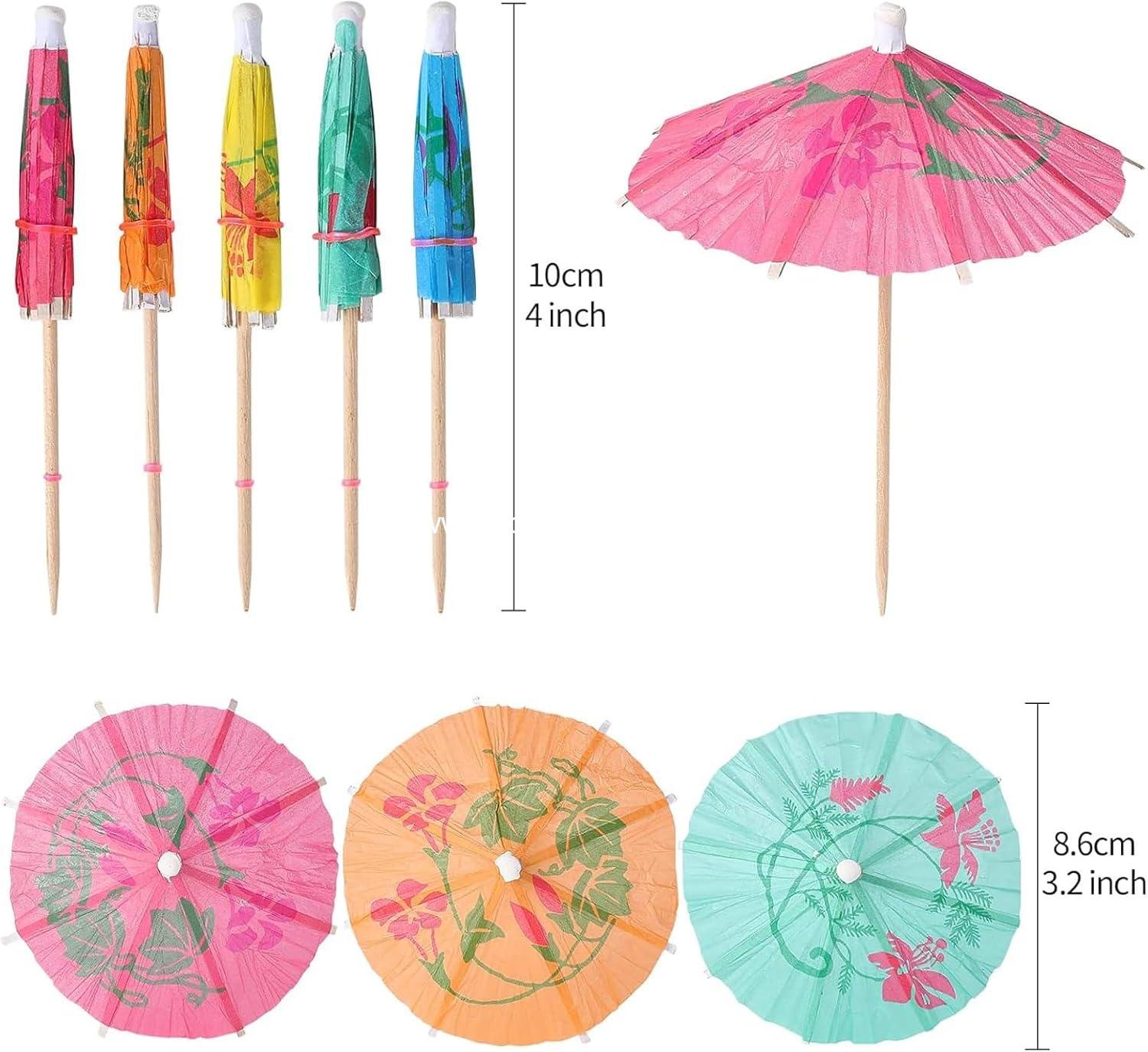 Wholesale 100 PCS Drink Umbrellas Cocktail Picks - Mini Paper Cocktail Umbrellas for Tropical Beach Pool Luau Party Decorations Supplier