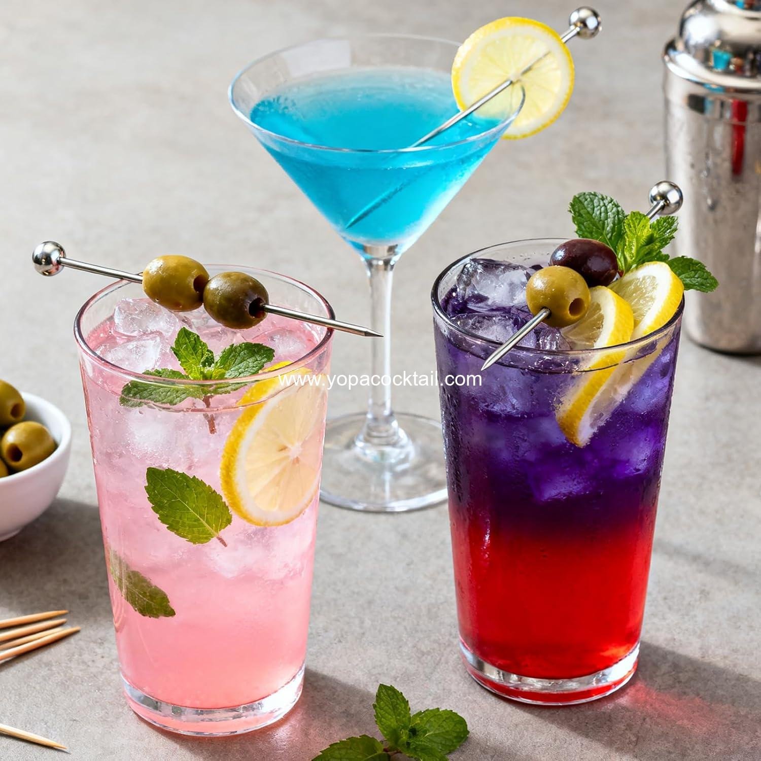 Wholesale 10 Pcs Metal Cocktail Picks 4.17