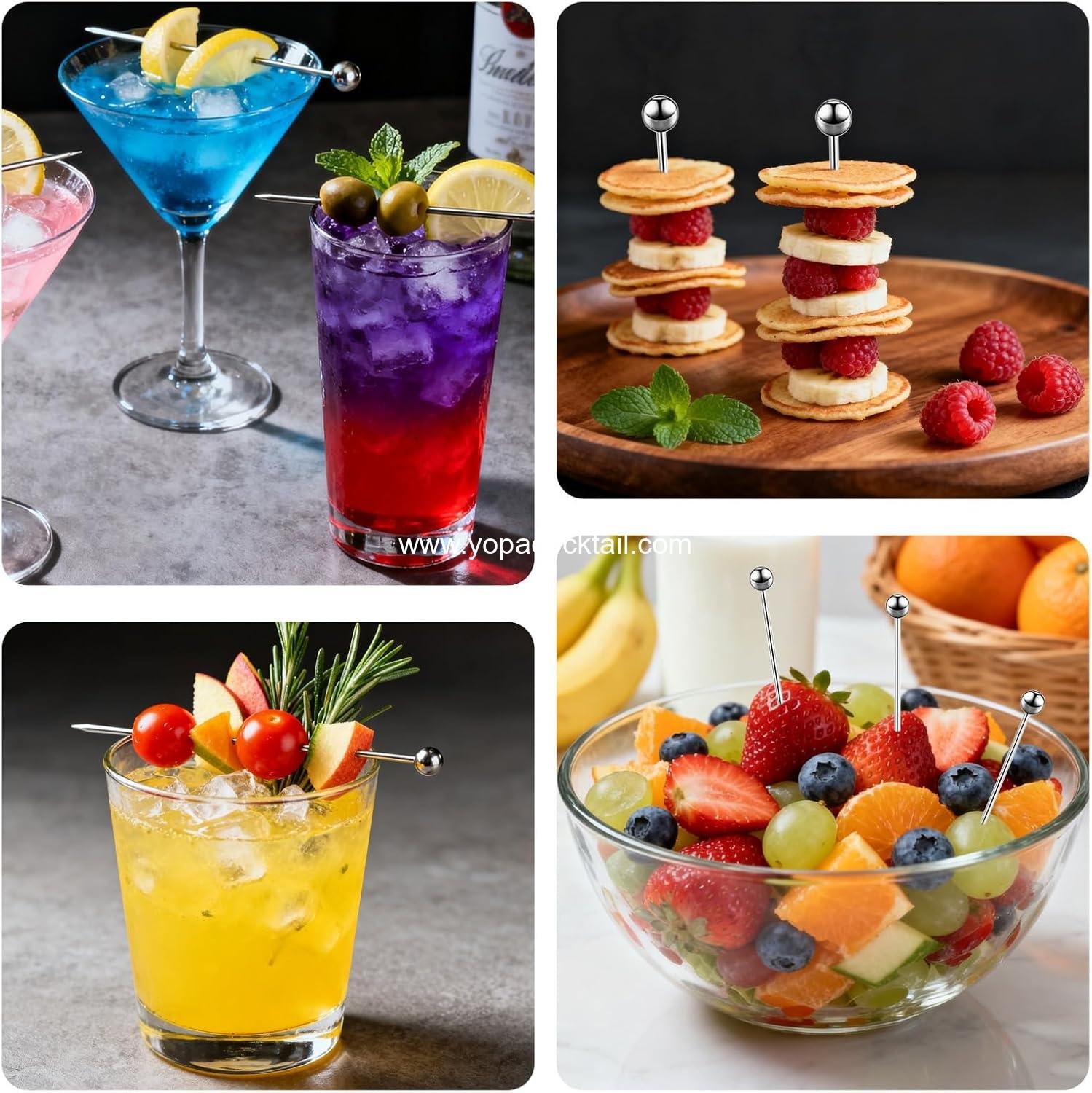 Wholesale 10 Pcs Metal Cocktail Picks 4.17