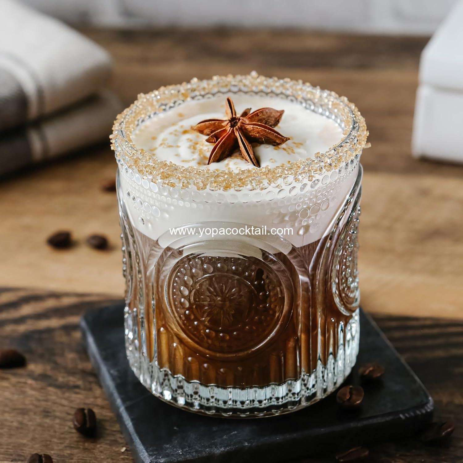 Wholesale Ribbed Retro Arch Floral Clear Drinking Glasses Set of 6 (10 oz) Vintage Cocktail and Juice Glasses, Water Cups - Great Hostess Gift for New Homeowners Supplier