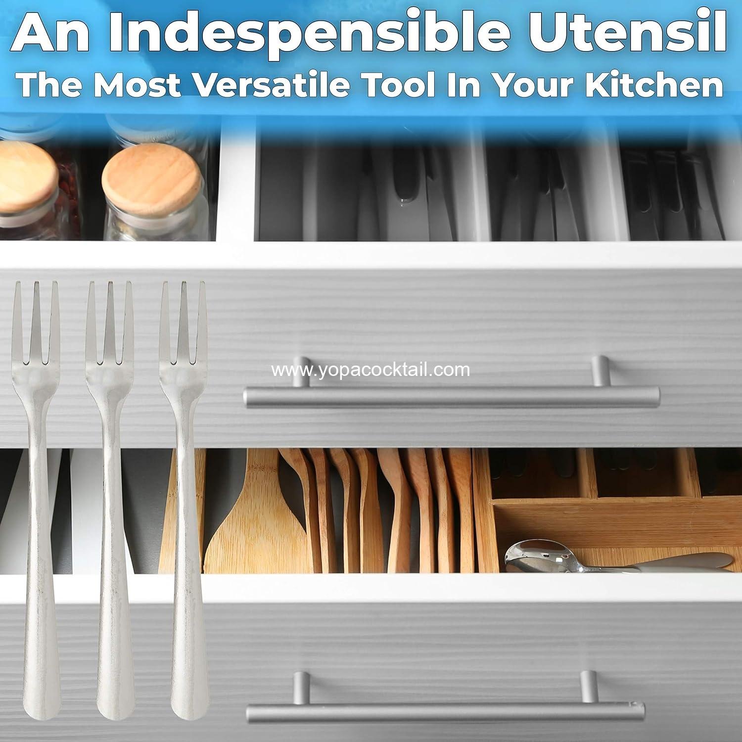 Wholesale Super Durable Elegant Mini Cocktail Forks - 36 Pcs Stainless Steel Tasting Fork Set for Hors D'Oeuvres, Appetizers, Mussels, and Crab - Small Metal Flatware Ideal for Restaurants and Events - Supplier