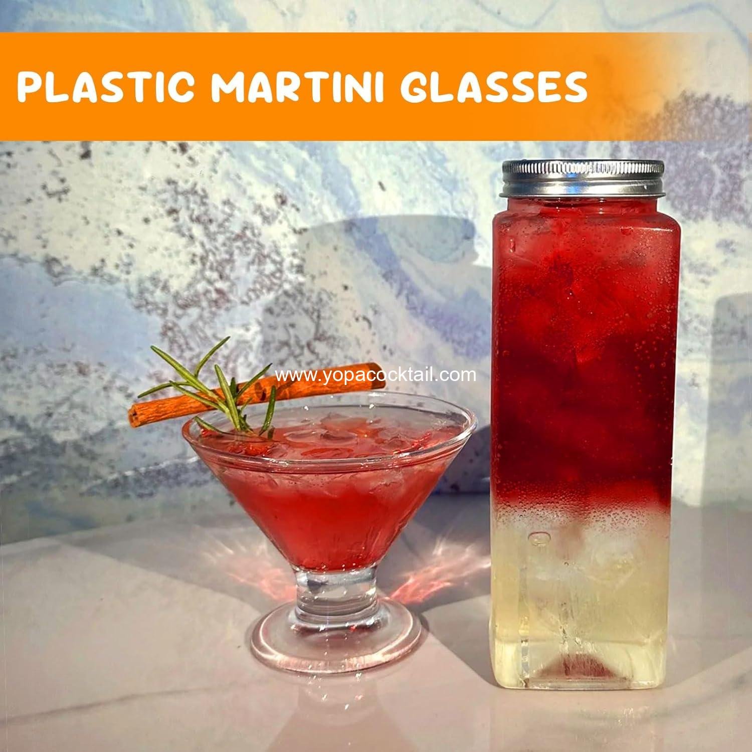 Wholesale 50 PCS Disposable 5oz Martini Glasses for Parties, Plastic Martini Cups for Weddings, Ice Cream, and Fruit - Supplier