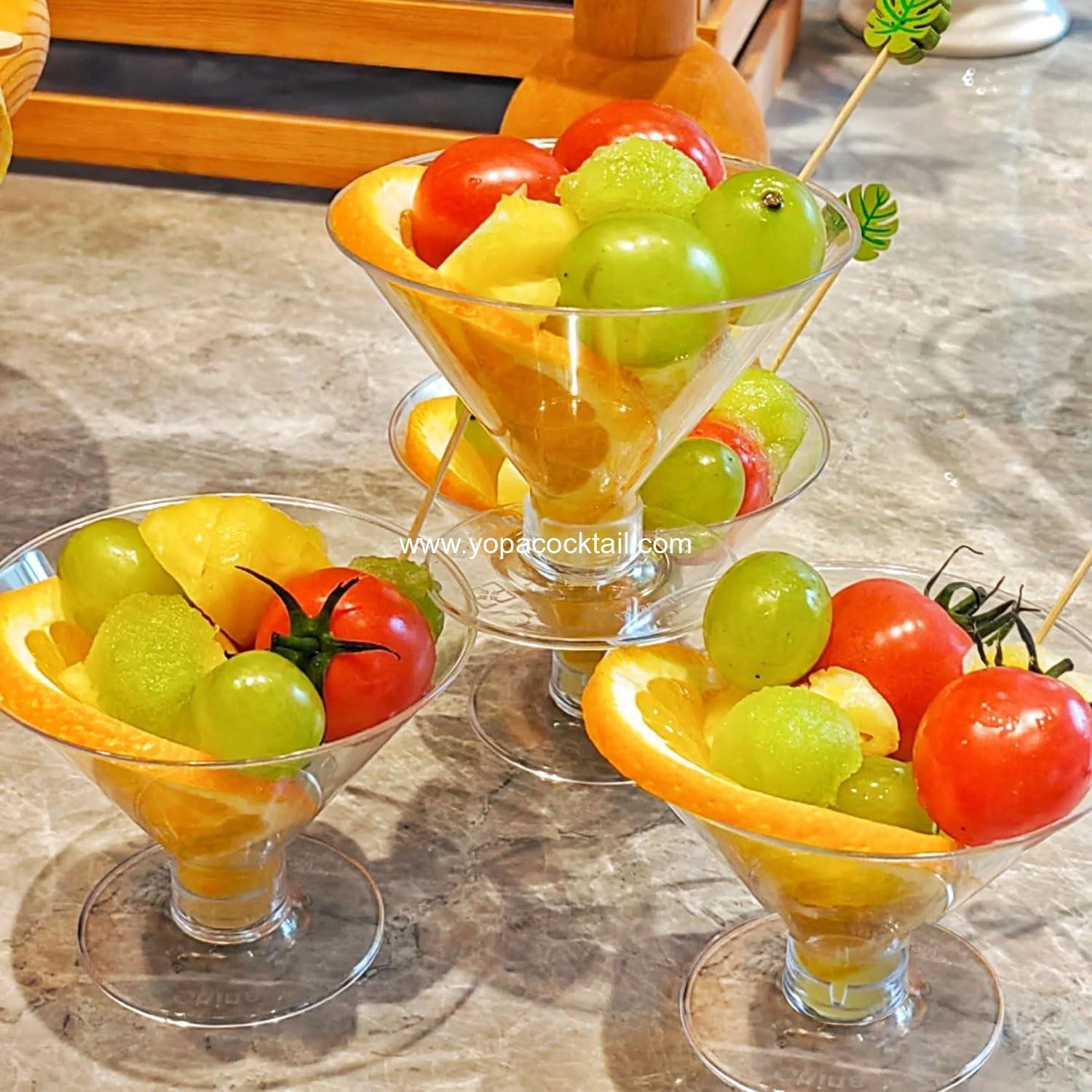 Wholesale 50 PCS Disposable 5oz Martini Glasses for Parties, Plastic Martini Cups for Weddings, Ice Cream, and Fruit - Supplier
