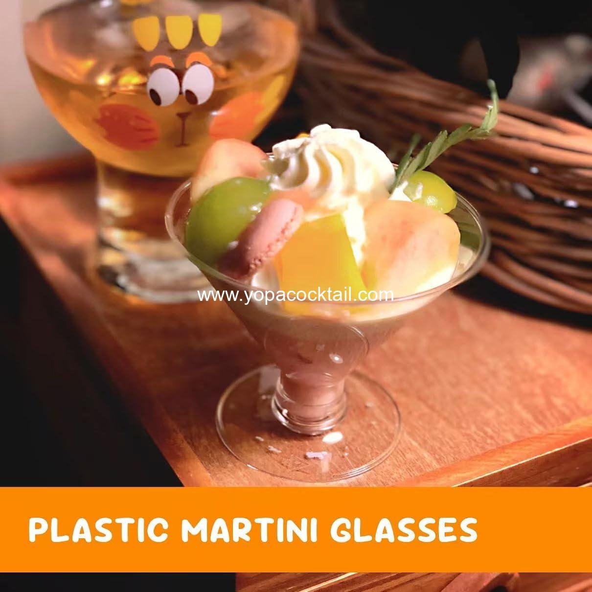 Wholesale 50 PCS Disposable 5oz Martini Glasses for Parties, Plastic Martini Cups for Weddings, Ice Cream, and Fruit - Supplier