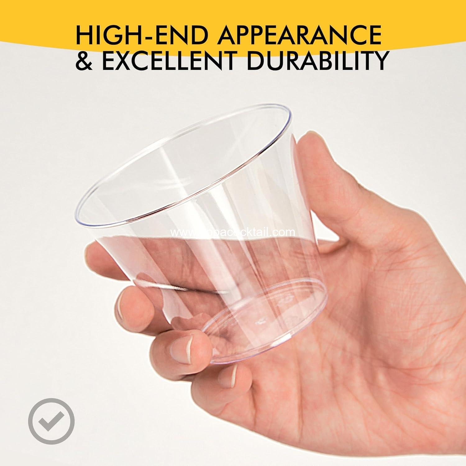 Wholesale 200 Pack 9 oz Clear Plastic Cups for Parties - Disposable Wine Glasses, Cocktail Cups, Plastic Cups Supplier