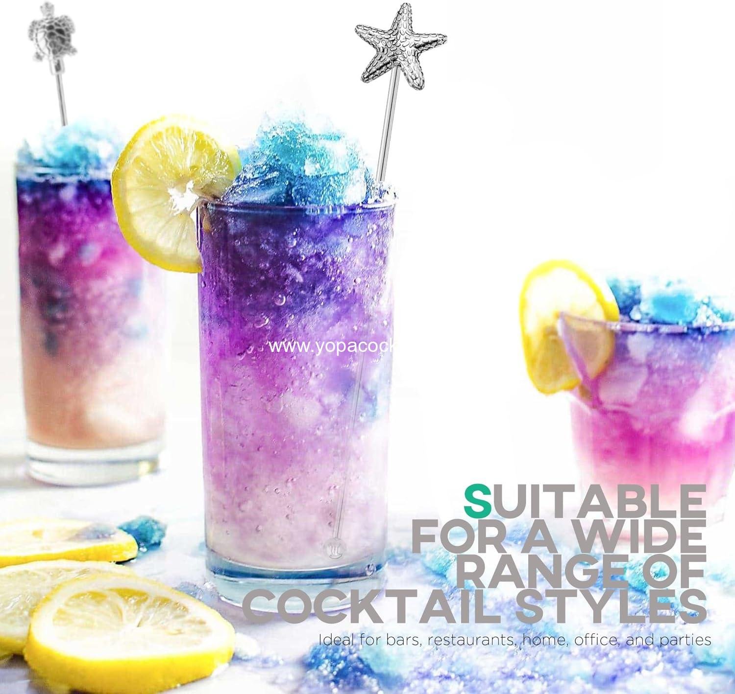 Wholesale 7.5-Inch Stainless Steel Coffee Beverage Stirrers with Animal Design, Set of 6 Cocktail Swizzle Sticks for Drinks Picks Tool - Manufacturer