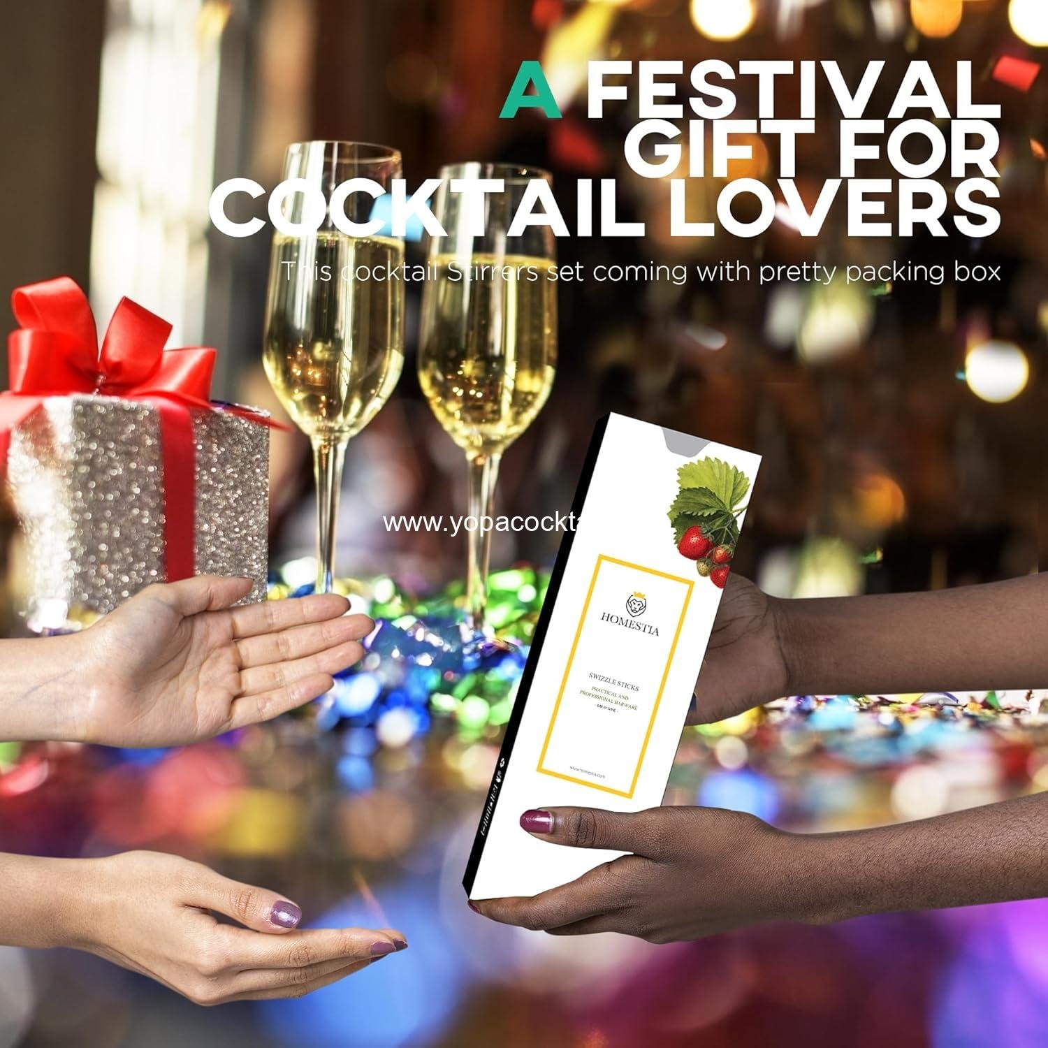 Wholesale 7.5-Inch Stainless Steel Coffee Beverage Stirrers with Animal Design, Set of 6 Cocktail Swizzle Sticks for Drinks Picks Tool - Manufacturer