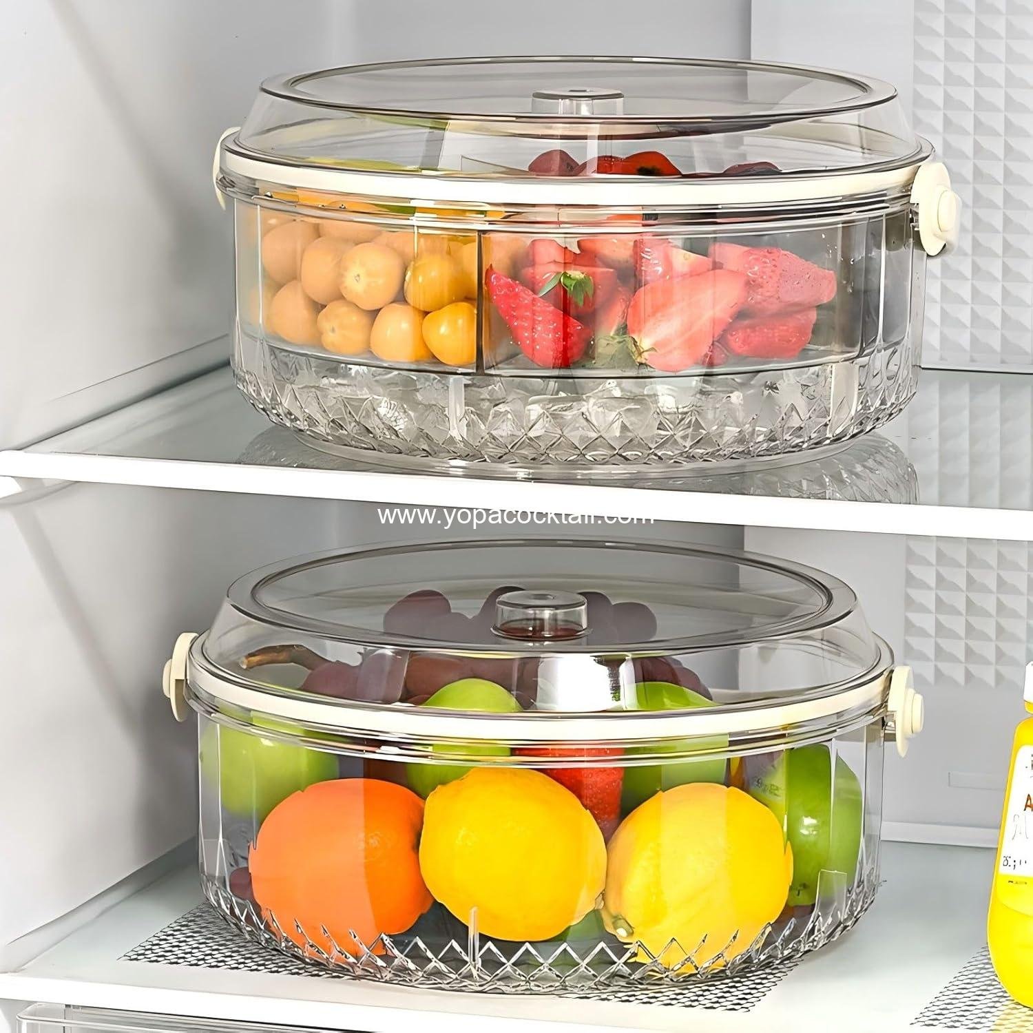 Wholesale Fruit Ice Divided Serving Tray with Lid and Handle, Chilled Veggie and Shrimp Cocktail Platter, Ideal for Parties, Vegetables, Appetizers, Salads, Picnic, Travel - Supplier Wholesale Fruit Ice Divided Serving Tray with Lid and Handle, Chilled Veggie and Shrimp Cocktail Platter, Ideal for Parties, Vegetables, Appetizers, Salads, Picnic, Travel - Supplier