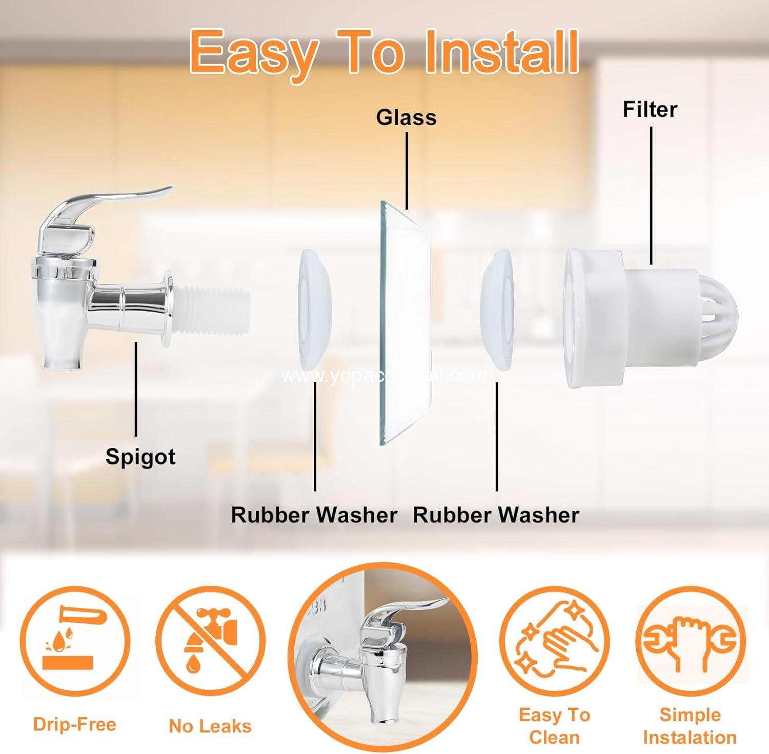 Wholesale 1 Gallon Glass Drink Dispensers - Set of 2 with Fruit Infuser & Stand, Ideal for Juice, Beverages, BBQs, Picnics, and Parties - Supplier