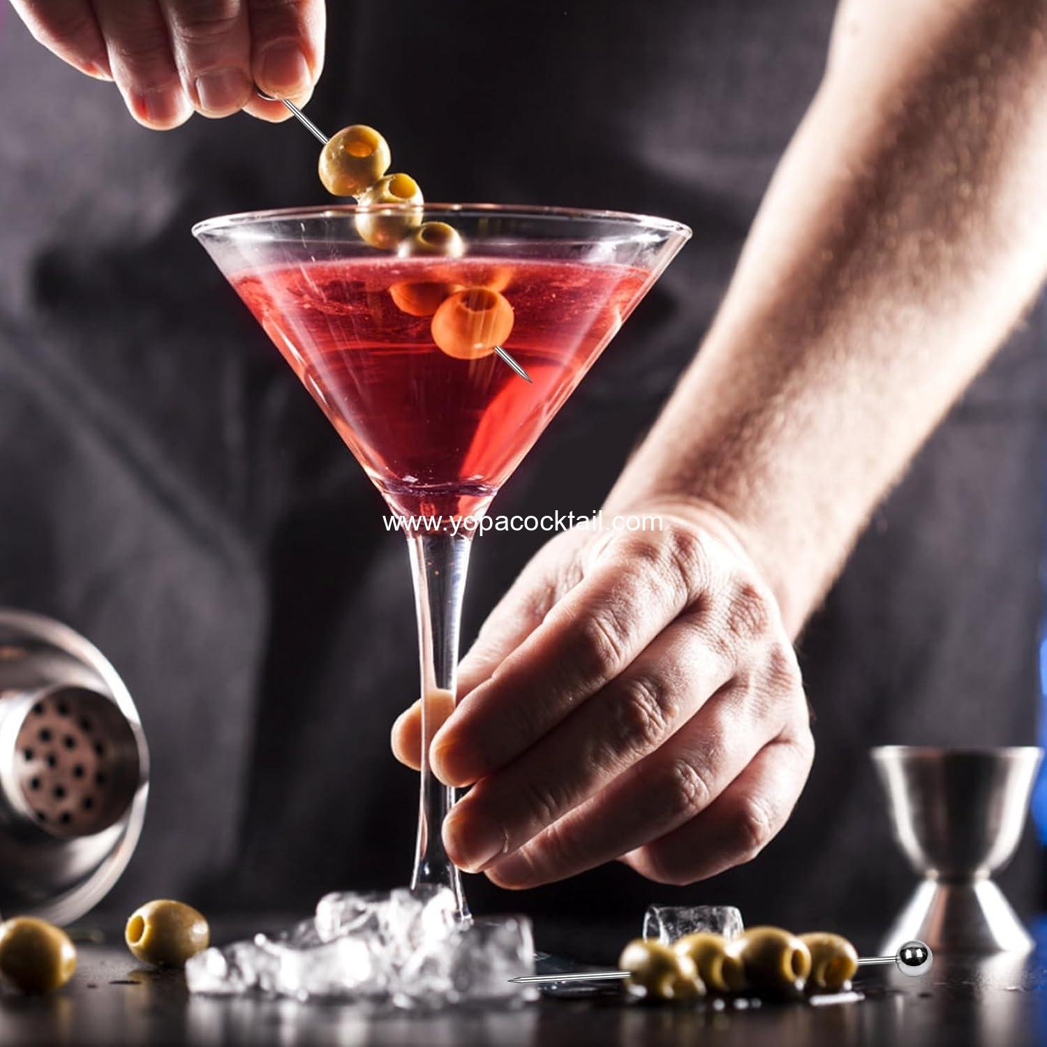 Wholesale 30 Pcs Cocktail Picks - Stainless Steel Appetizer Skewers, Cleanable and Reusable Toothpicks for Food and Drinks, Perfect for Bar Party, Barbeque Snacks, Sandwiches, and Fruit (4.2 Inch) Supplier