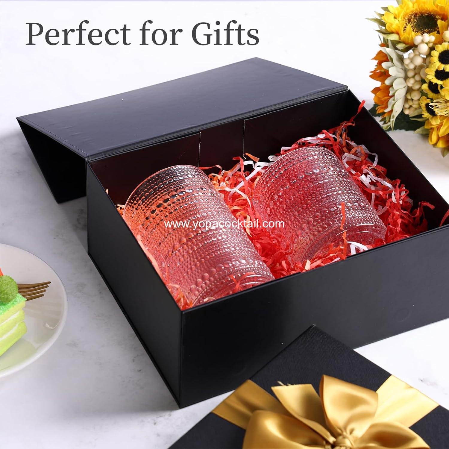 Wholesale Clear Hobnail Drinking Glasses Set, 12 Oz Highball & 10 Oz Cocktail Tumblers, Embossed Boho Glassware for Whiskey, Beer, Juice, Milk - Manufacturer