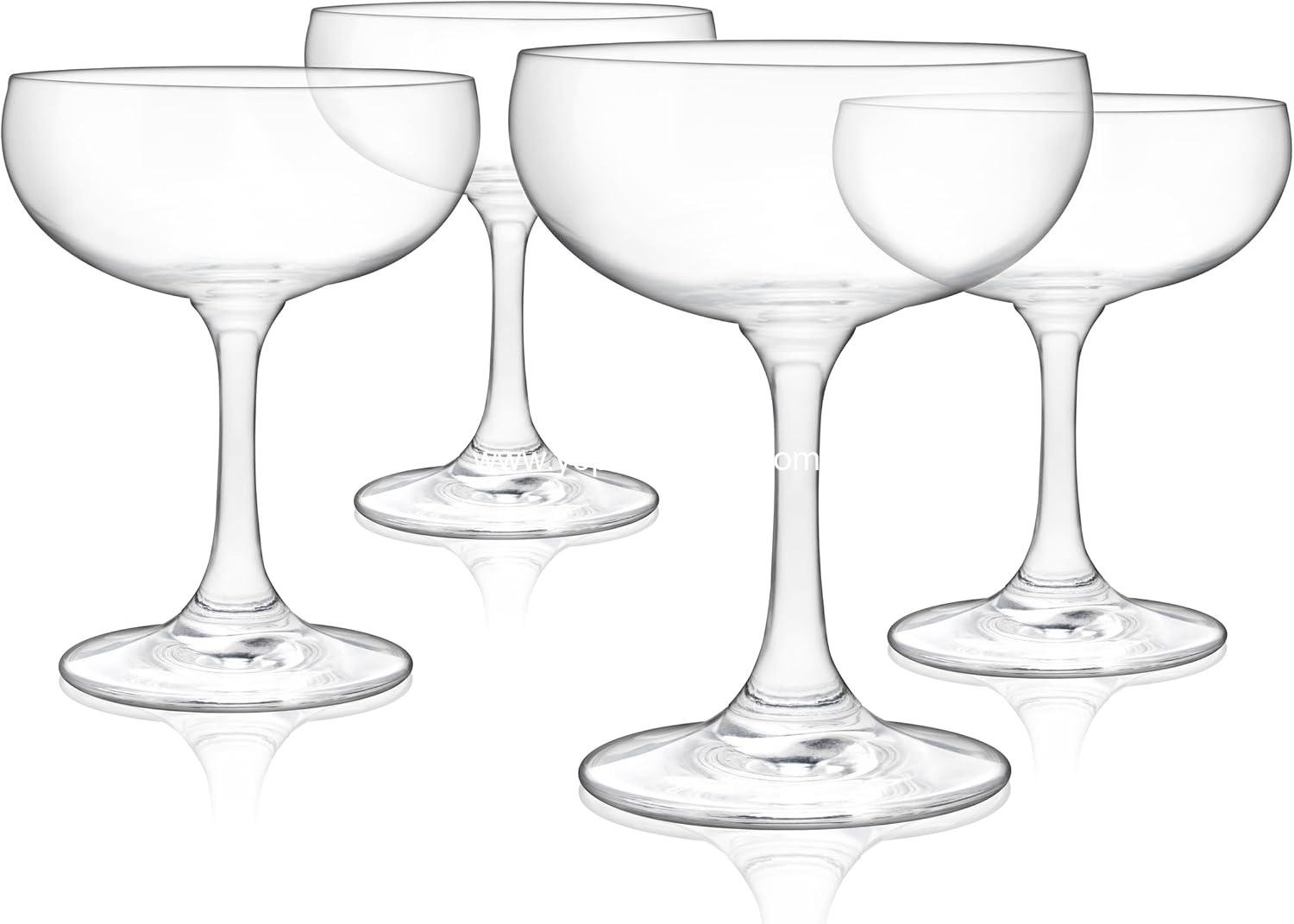 Wholesale Elegant Coupe Glasses Set of 4 - 7 oz Martini Glasses for Cocktails, Perfect for Espresso Martini, Manhattan, and Champagne – Ideal for Home Bars and Wedding Gifts, Supplier