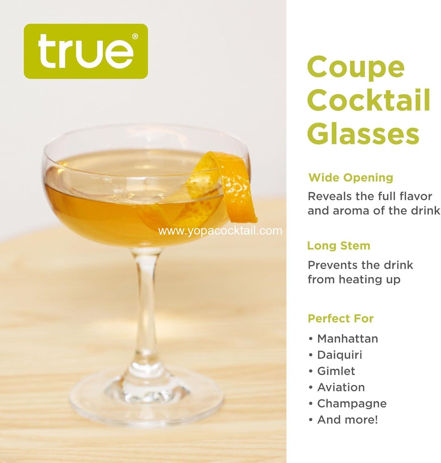 Wholesale Elegant Coupe Glasses Set of 4 - 7 oz Martini Glasses for Cocktails, Perfect for Espresso Martini, Manhattan, and Champagne – Ideal for Home Bars and Wedding Gifts, Supplier