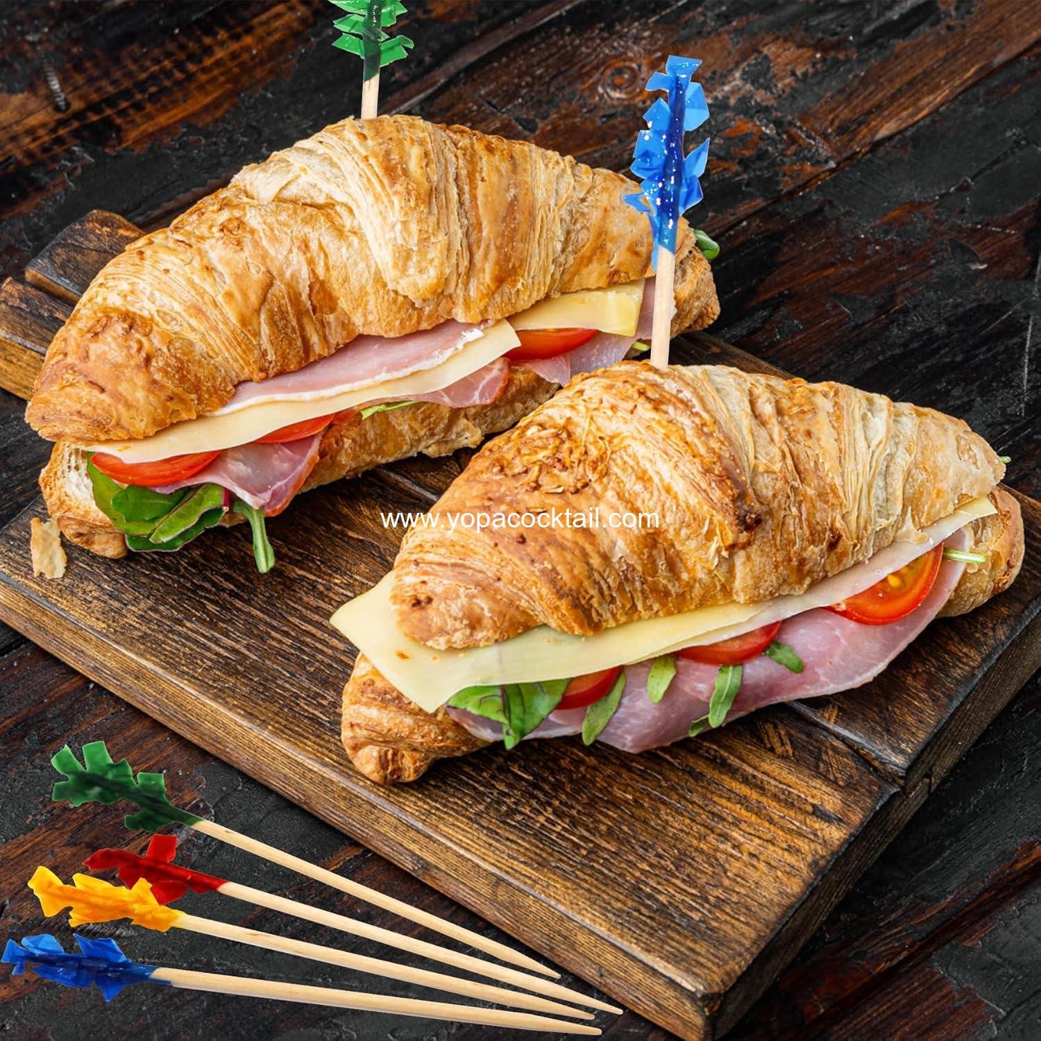 Wholesale 1000pcs 4-Inch Wooden Frill Picks, Assorted Colors for Cocktail Parties, Barbecues, and Club Sandwiches - Supplier