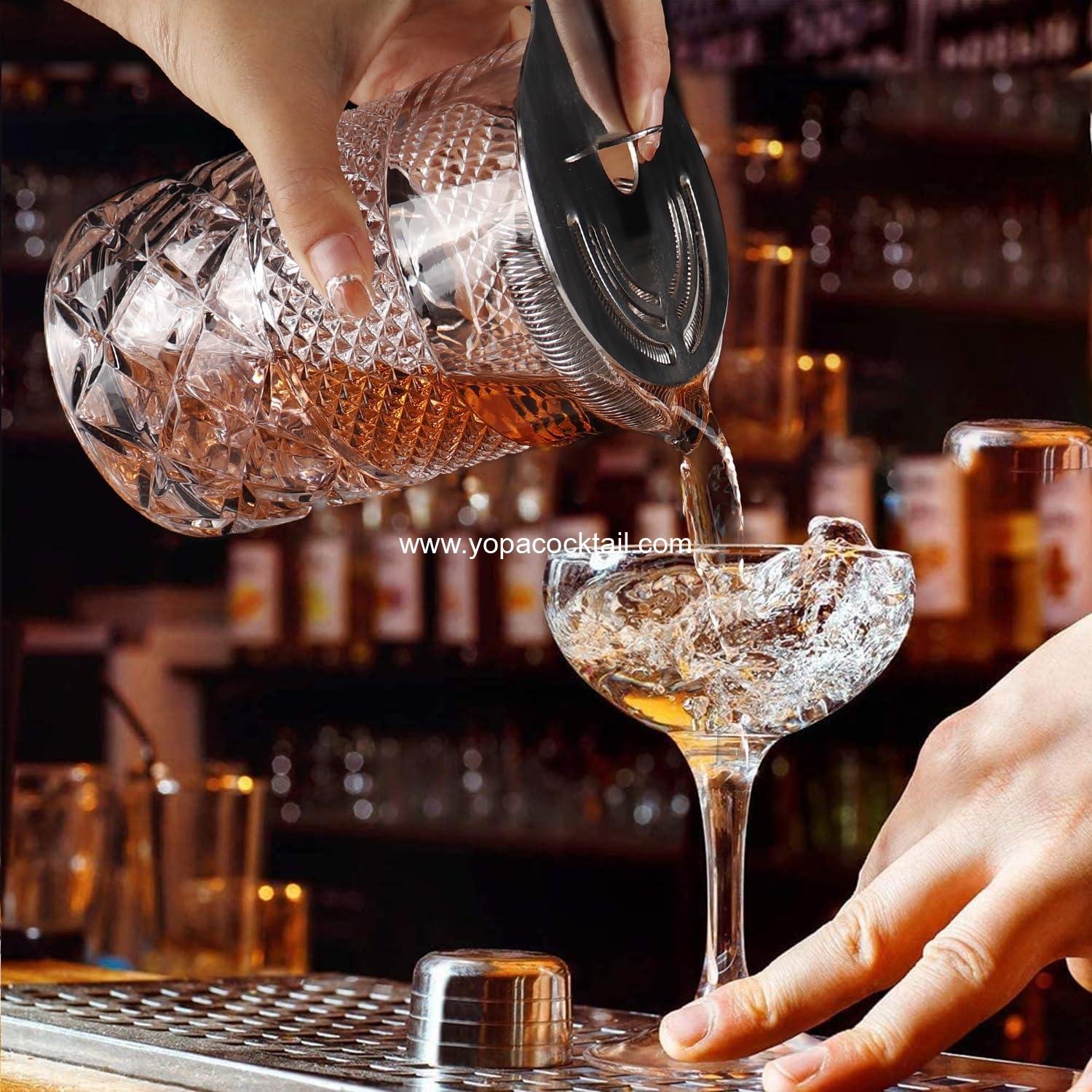 OEM 22 oz Cocktail Mixing Glass — Hand-Blown Crystal Barware | Professional Quality Gift for Wedding Anniversary Birthday Father's Day supplier