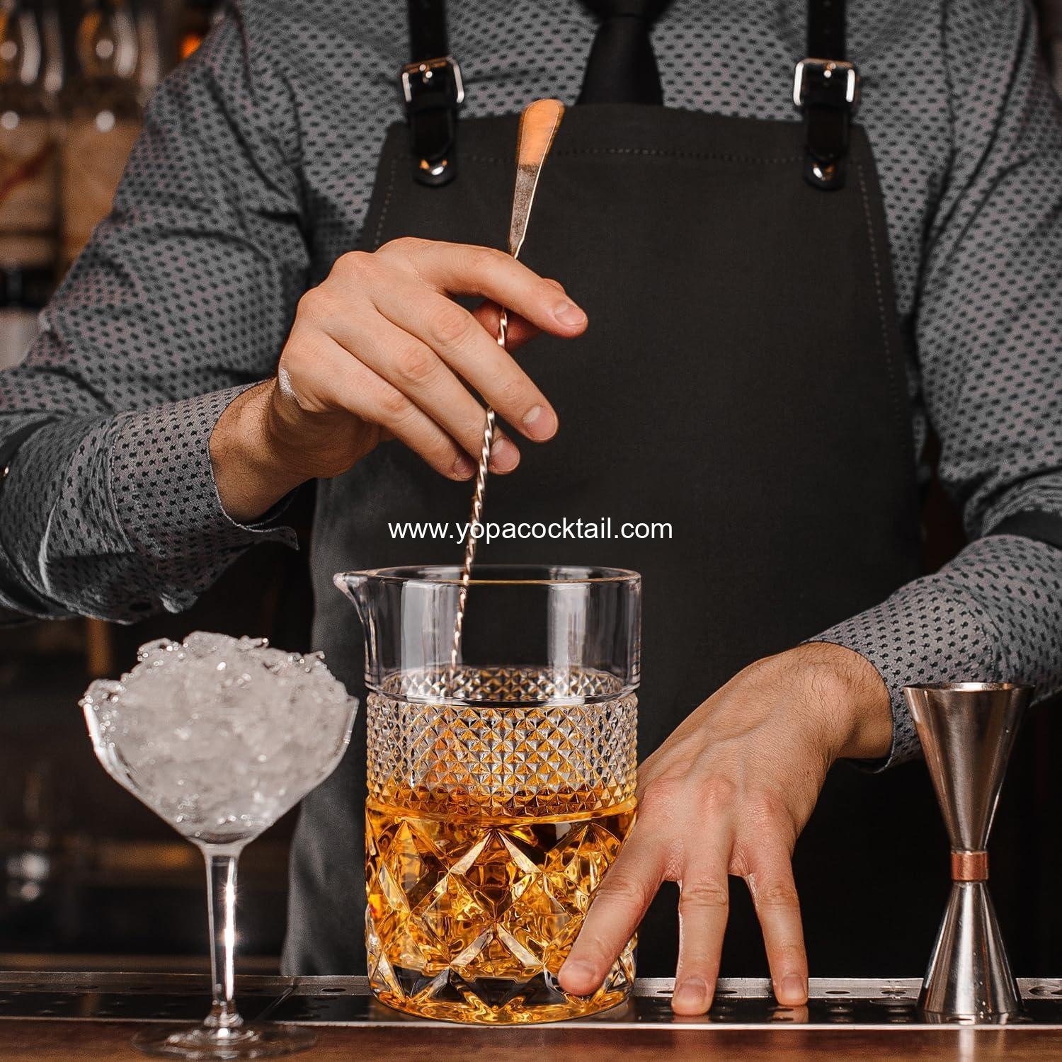 OEM 22 oz Cocktail Mixing Glass — Hand-Blown Crystal Barware | Professional Quality Gift for Wedding Anniversary Birthday Father's Day supplier