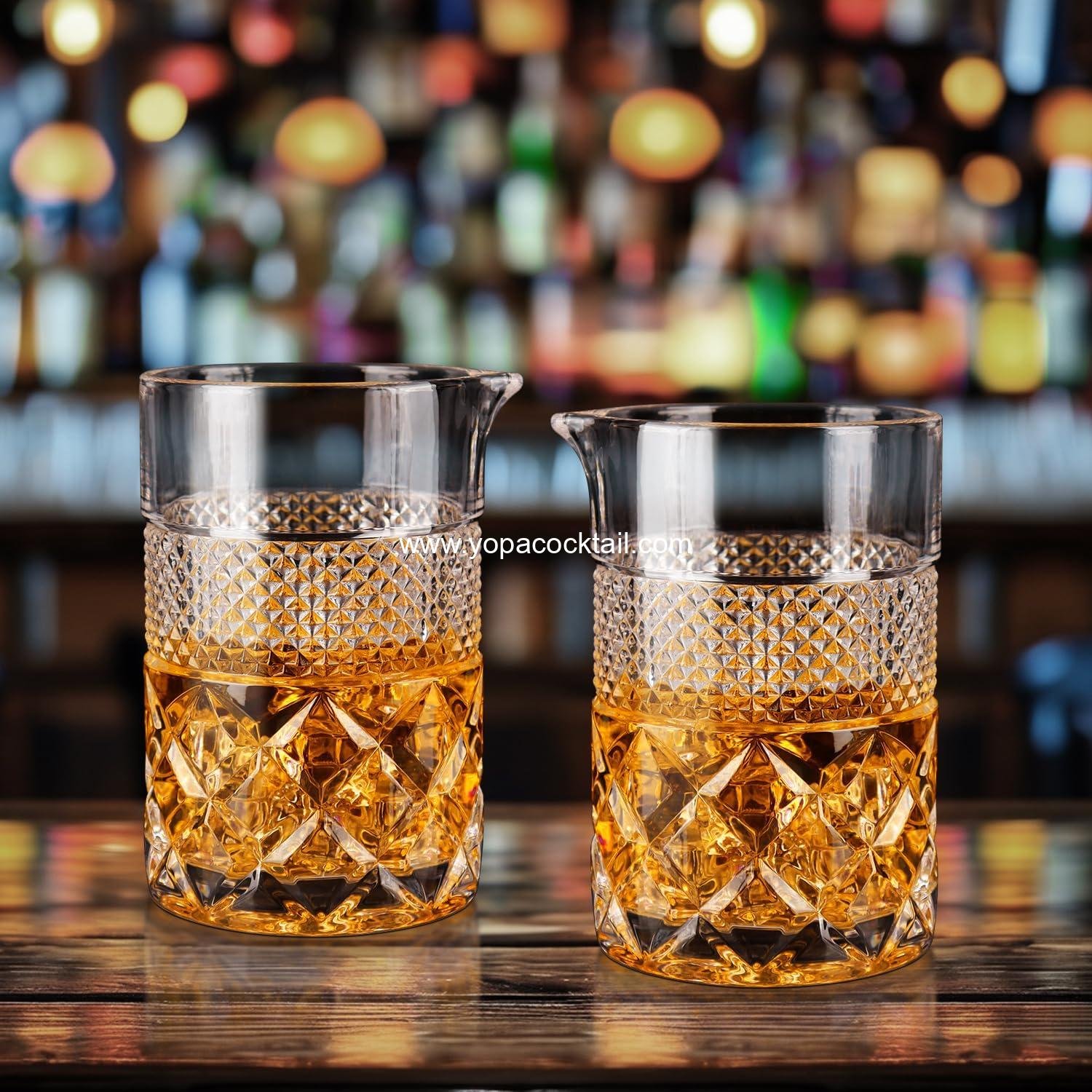 OEM 22 oz Cocktail Mixing Glass — Hand-Blown Crystal Barware | Professional Quality Gift for Wedding Anniversary Birthday Father's Day supplier