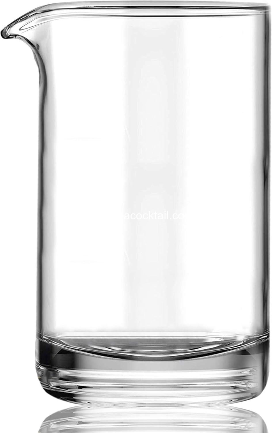 Cocktail Mixing Glass with Seamless and Handblown Construction - Old Fashioned Bar Mixer Glass - Plain Design