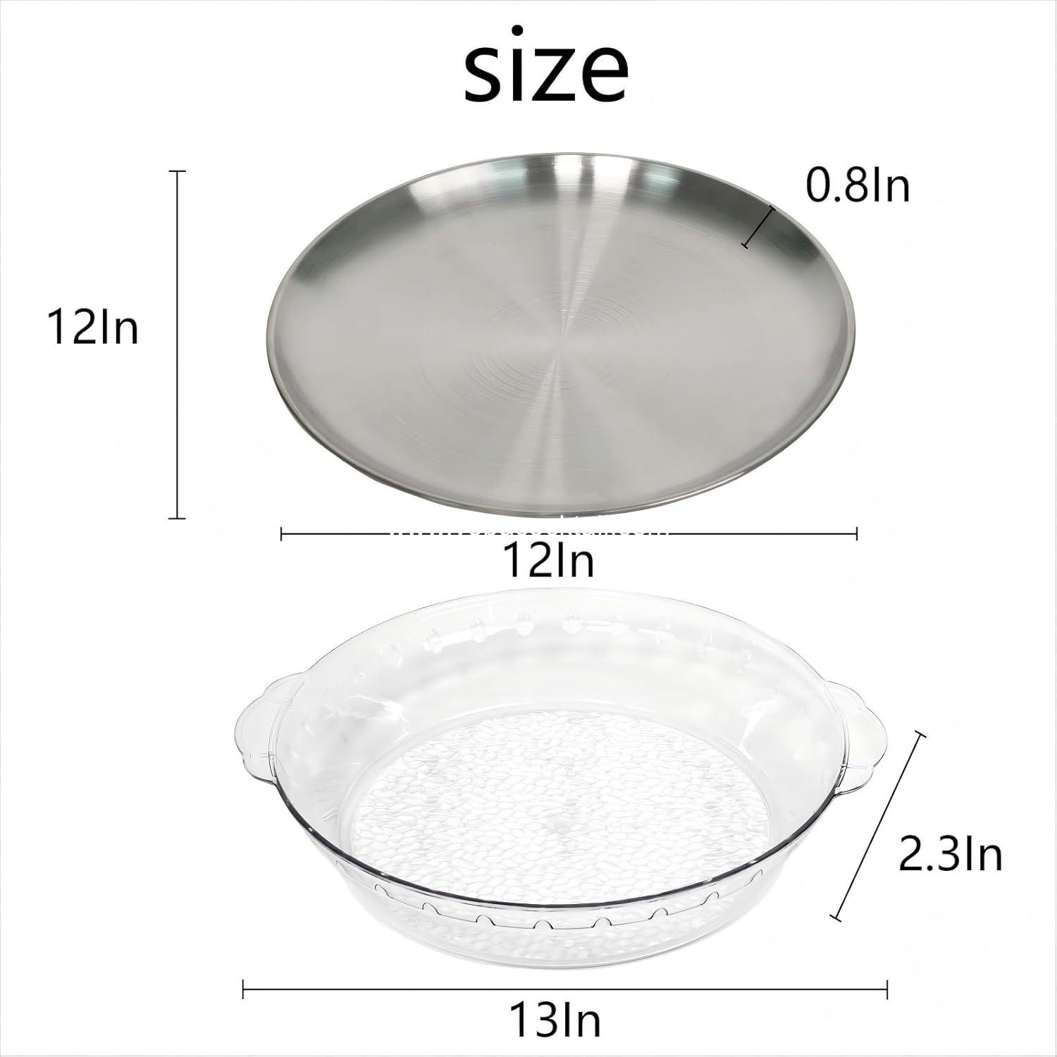 wholesale Chilled Round Serving Tray with Ice Compartment - Double-Layer Buffet Dish Keeps Food Cold for Shrimp Cocktail Fruit Trays & Dip Platters manufacturer