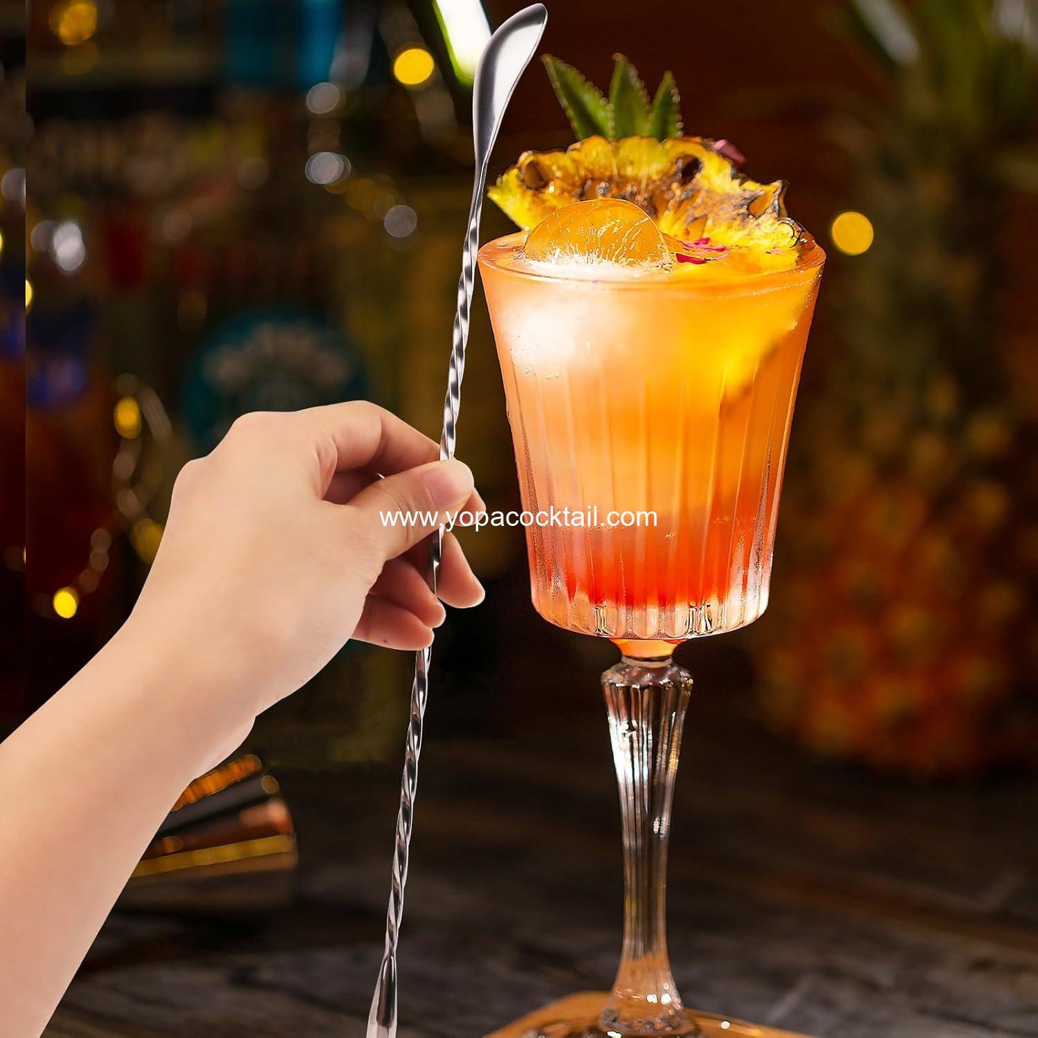 Wholesale 2-Pack 12-inch Bar Cocktail Stirrers Stainless Steel Polished manufacturer