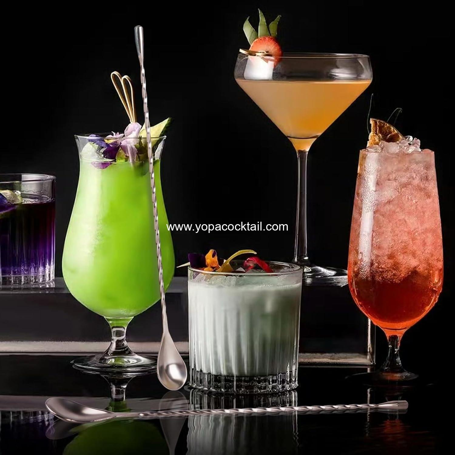 Wholesale 2-Pack 12-inch Bar Cocktail Stirrers Stainless Steel Polished manufacturer
