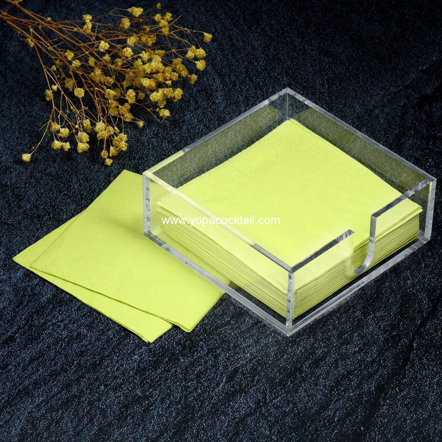 Wholesale Acrylic Cocktail Napkin Holder 2-Pack Clear Square/Rectangle for Table Dinner Kitchen Bar 5.5 x 5.5 Inch supplier Wholesale Acrylic Cocktail Napkin Holder 2-Pack Clear Square/Rectangle for Table Dinner Kitchen Bar 5.5 x 5.5 Inch supplier