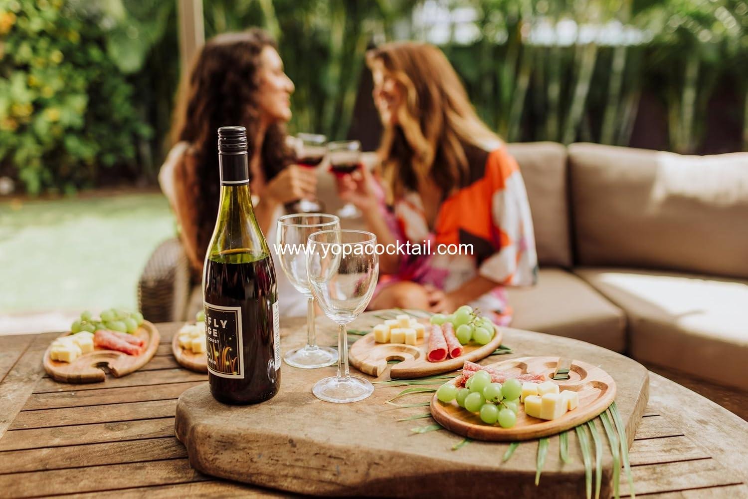 Wholesale Set of 4 Oval Acacia Wine Appetizer Plates with Glass Holder | Mini Charcuterie & Cheese Serving Boards manufacturer Wholesale Set of 4 Oval Acacia Wine Appetizer Plates with Glass Holder | Mini Charcuterie & Cheese Serving Boards manufacturer