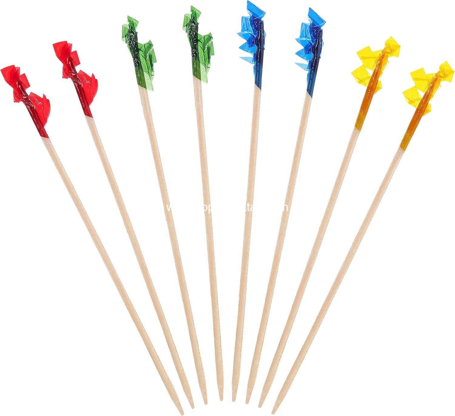 4 Inch Wood Frill Picks Toothpicks,1200 Pcs Cocktail Picks,Sandwiches Picks,Cocktail Party Toothpicks for Fruit,Appetizers,Club Sandwiches,Parties