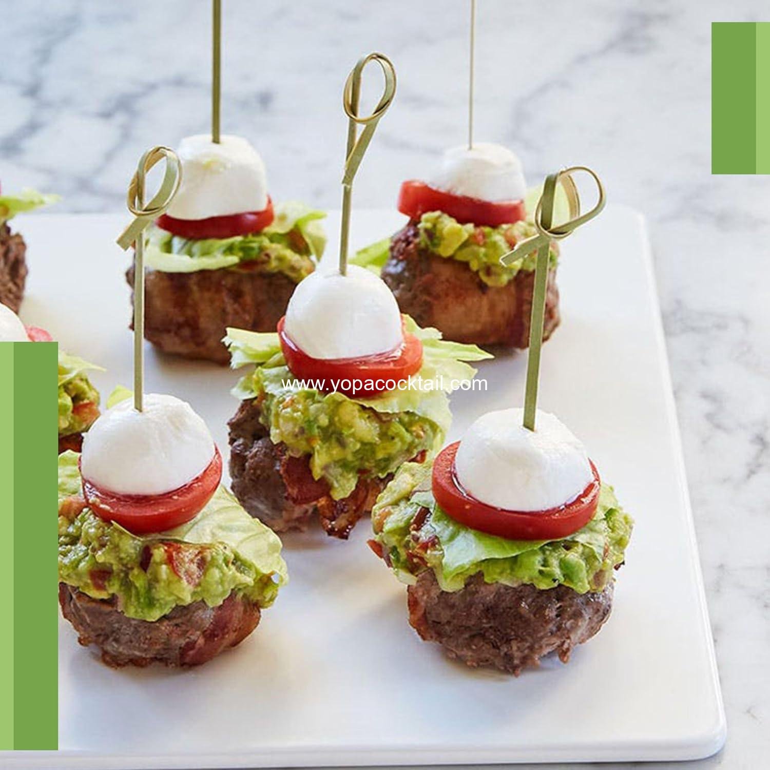 Wholesale 4.75in Bamboo Knot Picks 600ct Appetizer Cocktail Sandwich Toothpicks supplier