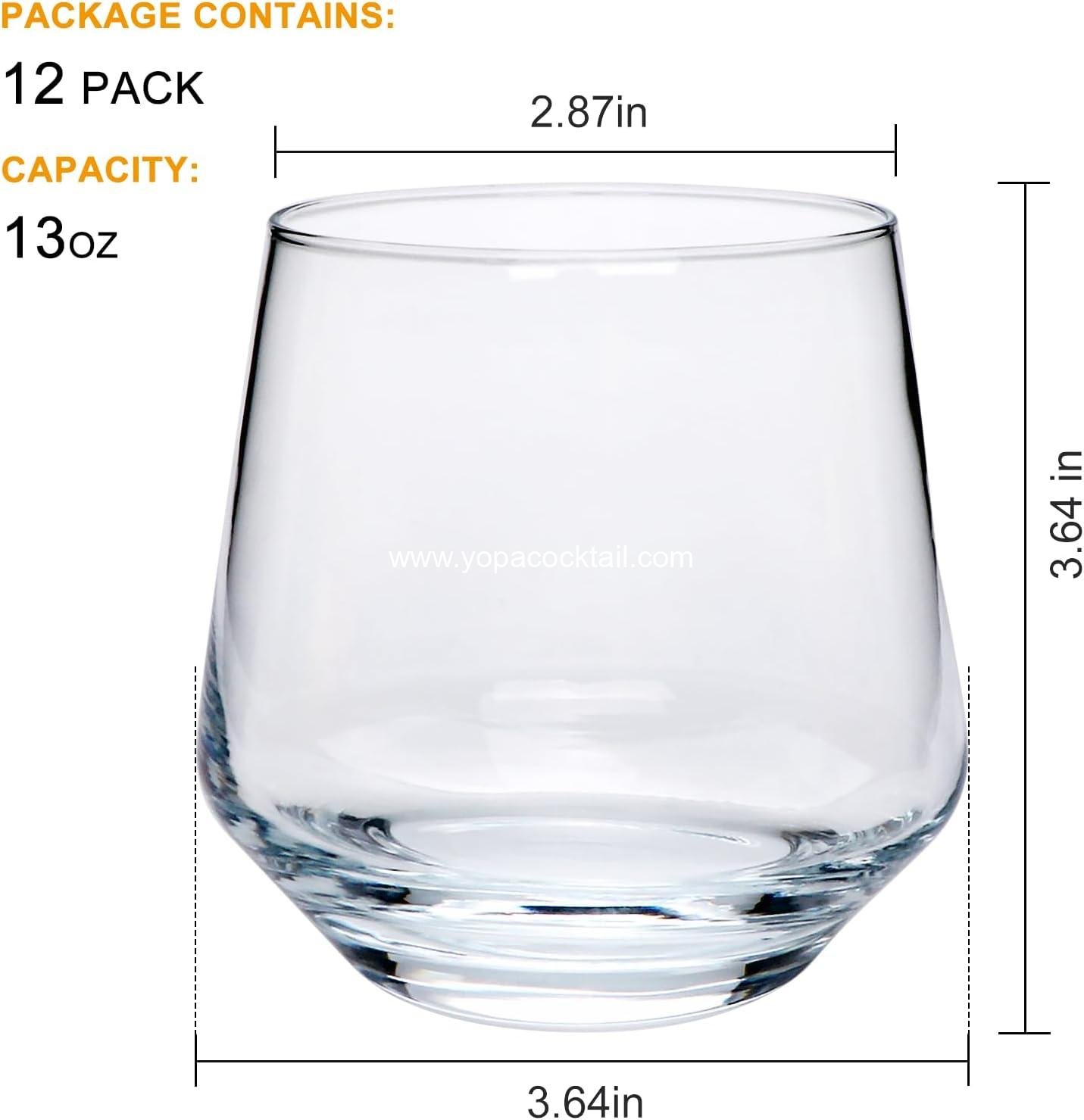 Wholesale Set of 12 (13 oz) Heavy-Base Drinking Glasses for Whiskey & Scotch, Cocktails & Juice Dishwasher-Safe Gift Manufacturer
