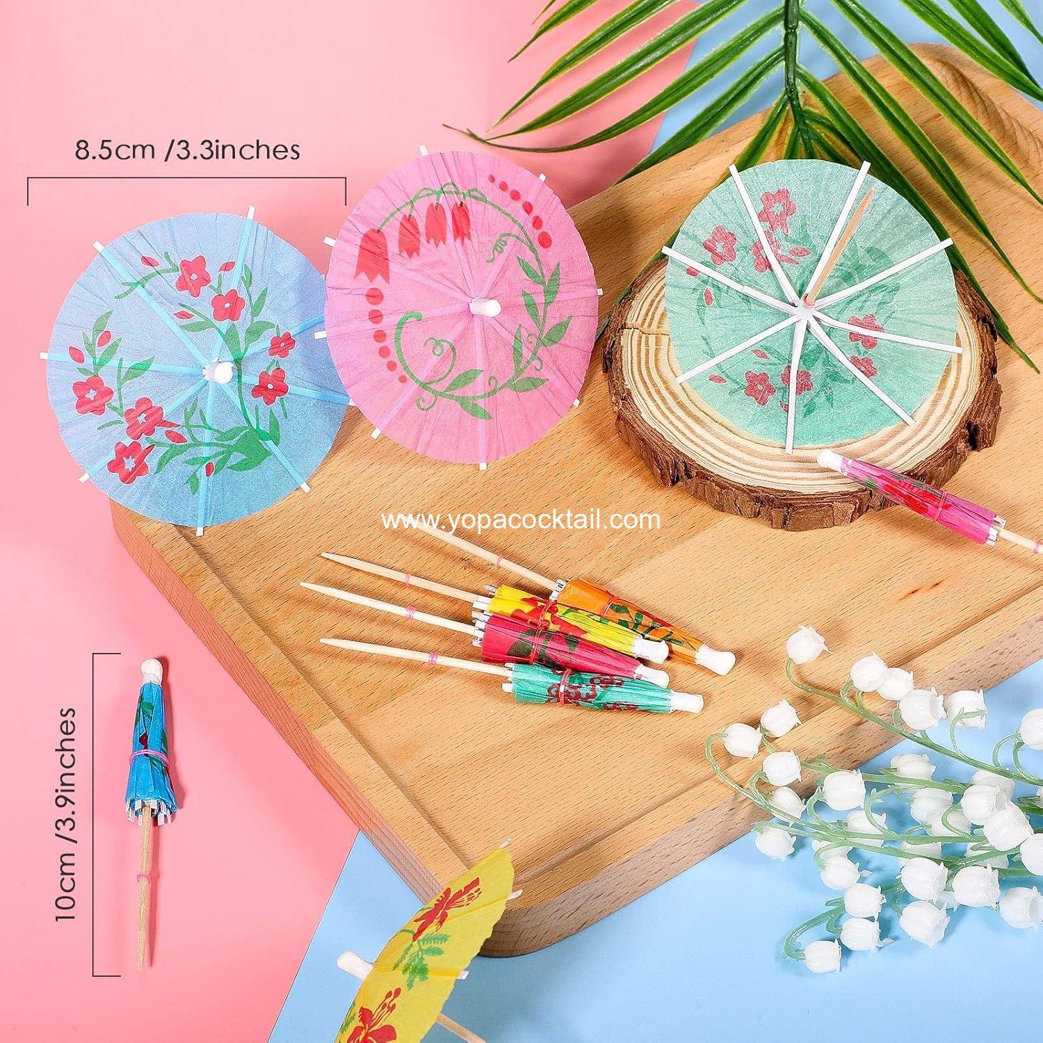 OEM Cocktail Picks Drink Umbrellas Hawaiian Tropical Parasol Cupcake Toppers Party Supplies (24 Pieces) supplier