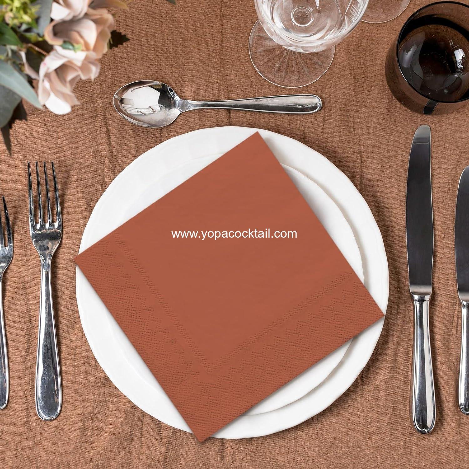 Wholesale 120-Sheet 2-Ply Modern Boho Cocktail & Dinner Napkins 6 Colors Sage Green Pink Orange Brown Disposable Paper for Fall Thanksgiving Celebrations supplier Wholesale 120-Sheet 2-Ply Modern Boho Cocktail & Dinner Napkins 6 Colors Sage Green Pink Orange Brown Disposable Paper for Fall Thanksgiving Celebrations supplier