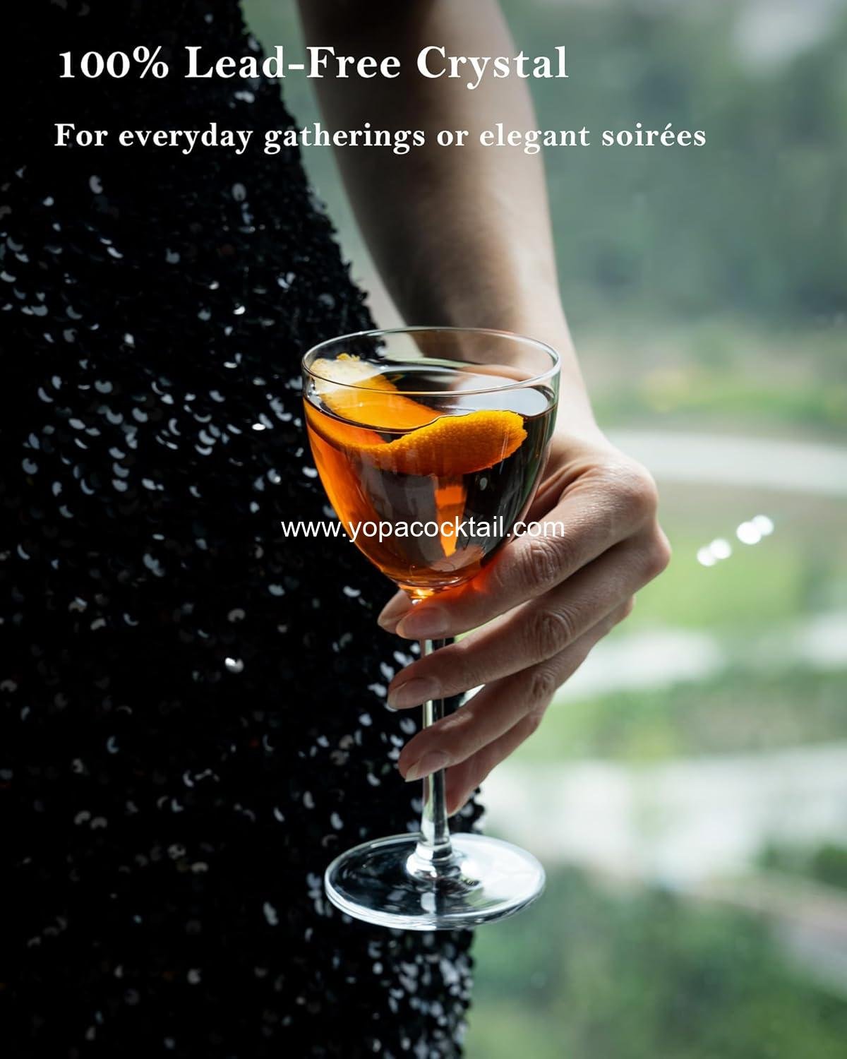 wholesale 5.8 oz Hand-Blown Coupe Martini Glasses Set of 6 — 100% Lead-Free Crystal for Manhattan Cosmopolitan Espresso Gift Box manufacturer