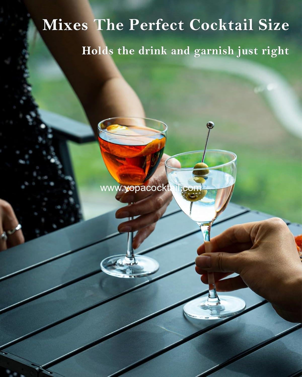 wholesale 5.8 oz Hand-Blown Coupe Martini Glasses Set of 6 — 100% Lead-Free Crystal for Manhattan Cosmopolitan Espresso Gift Box manufacturer